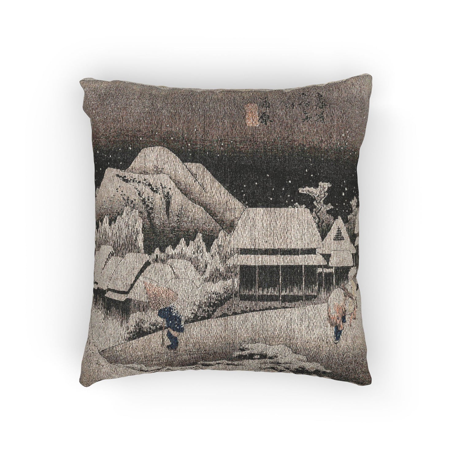 Evening Snow at Kambara Tokaido - Utagawa Hiroshige Pillow
