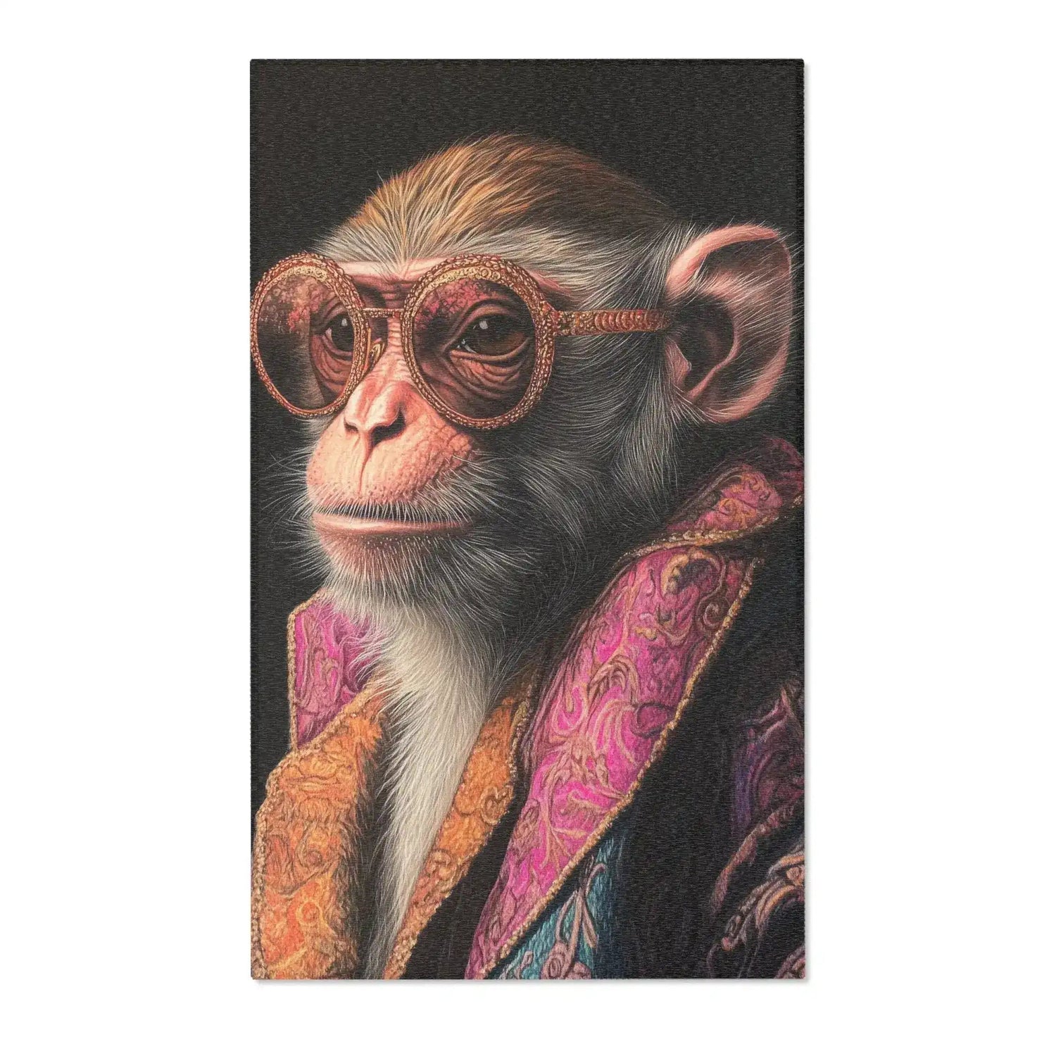Gilded Wisdom Luxe Monkey Accent Rug