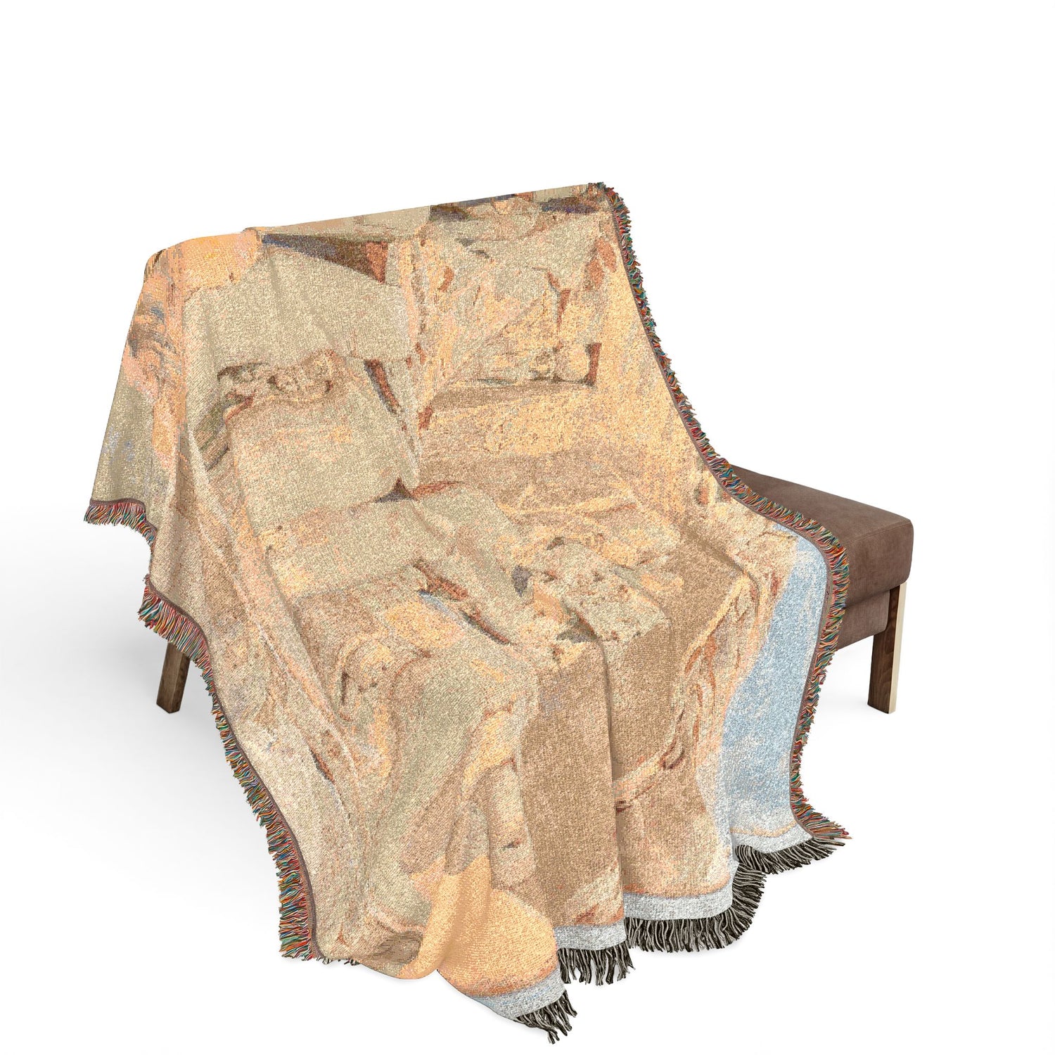 The Great Temple of Abu Simbel Woven Throw Blanket