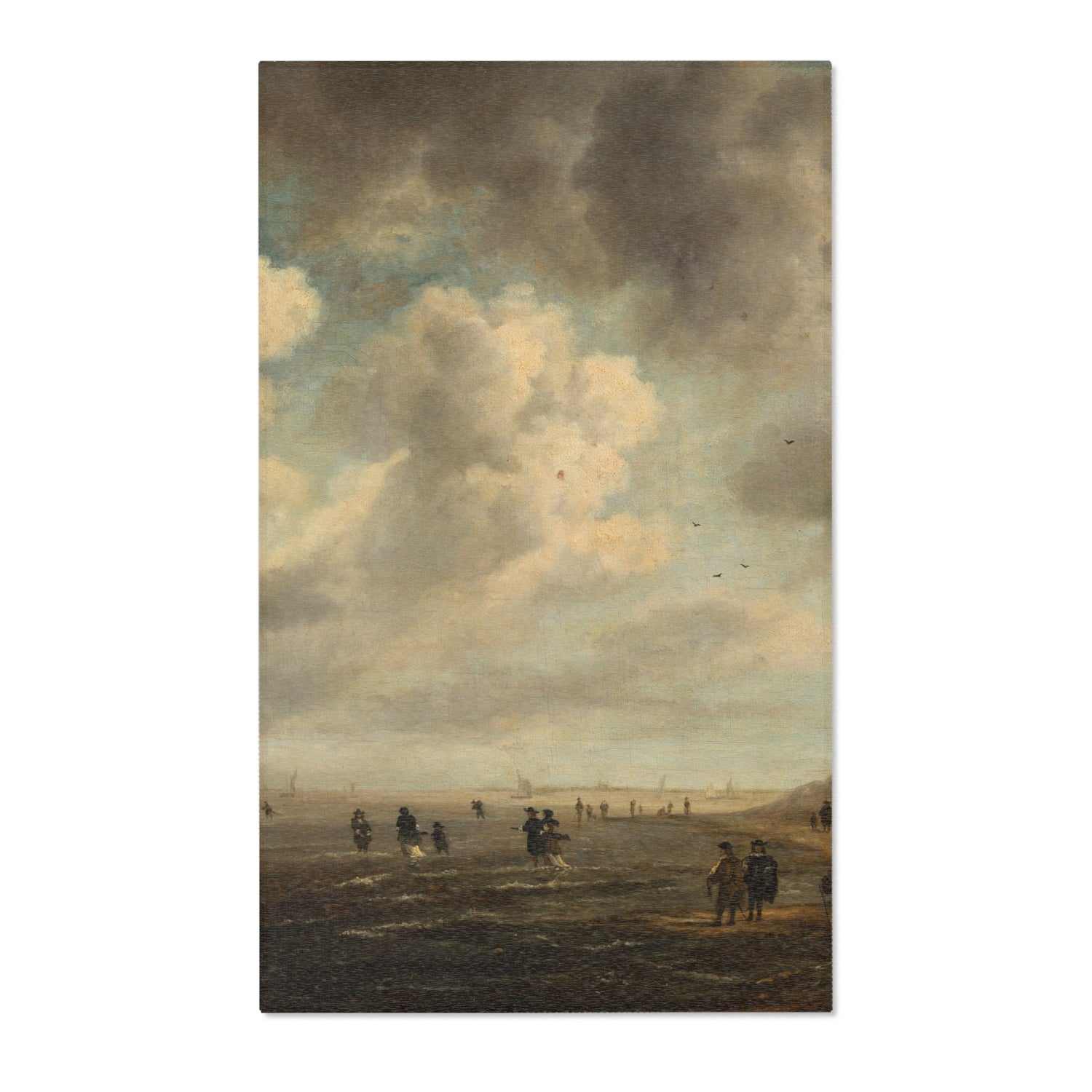 Beach View - Jacob van Ruisdael Area Rug