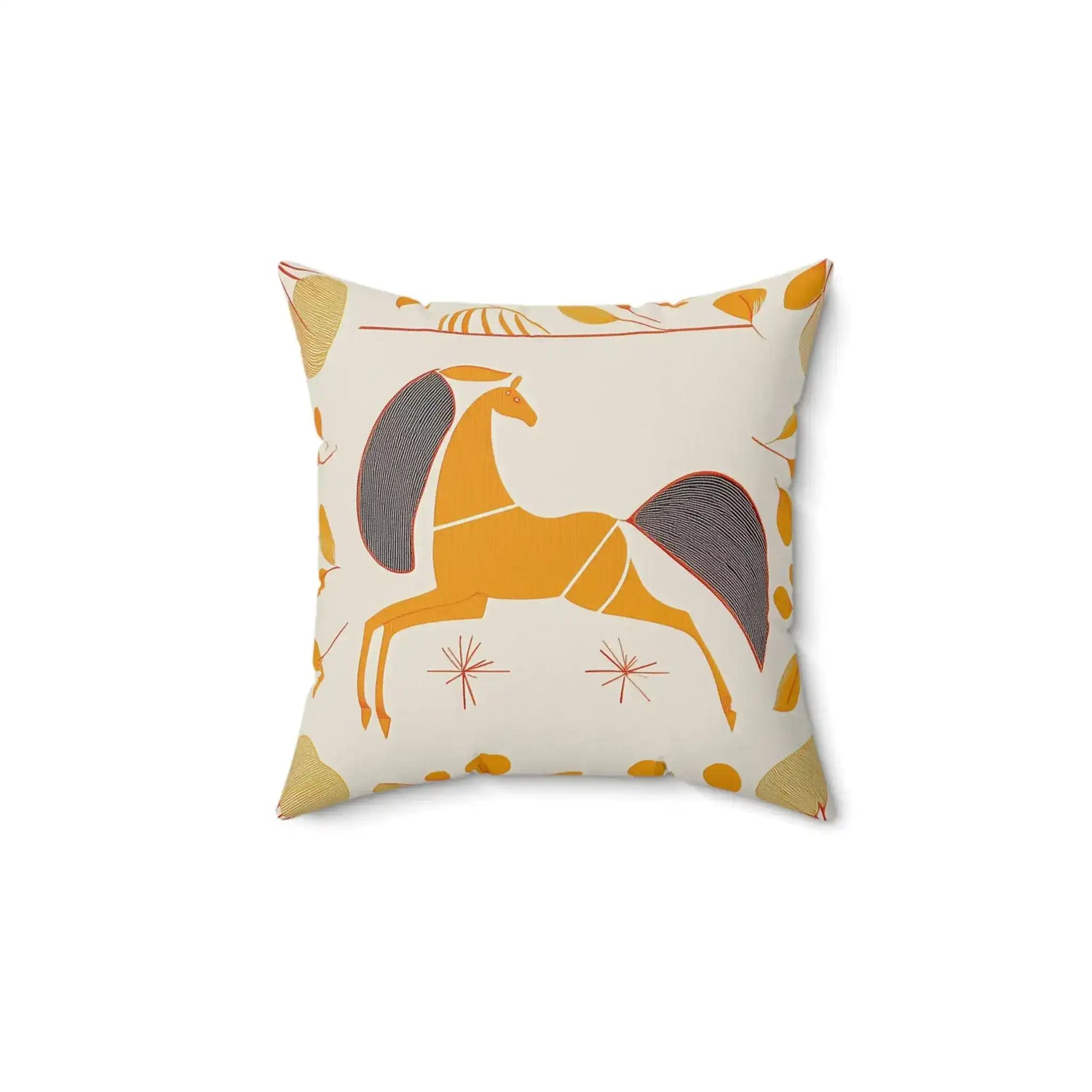 Modern Equestrian Folio Throw Pillow