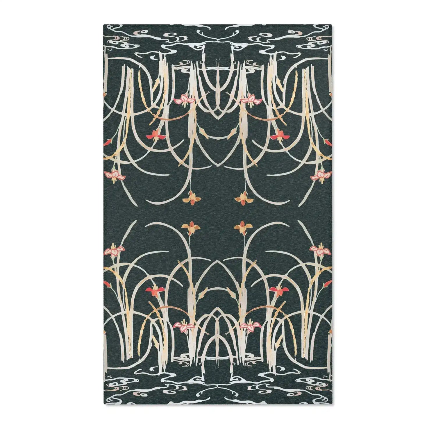 Golden Orchid Garden Accent Rug