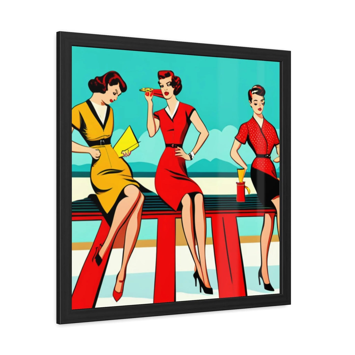 Seaside Nostalgia Poster Wall Art