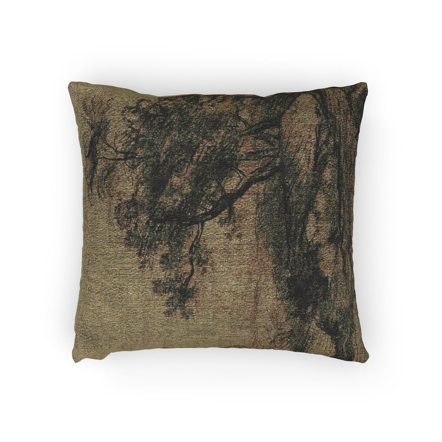 John Constable - River Bank with Trees (recto); Herd of Cattle Beneath Trees, with Inset Sketch of Landscape (verso) | Woven Pillow