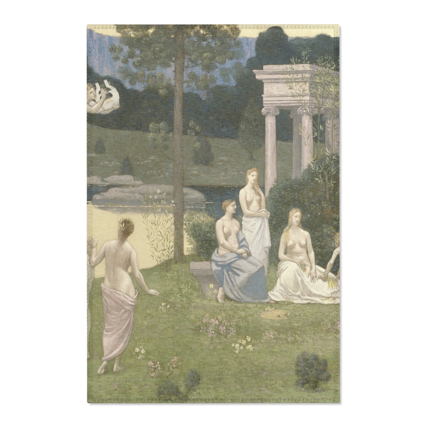 The Sacred Grove, Beloved of the Arts and the Muses - Pierre Puvis de Chavannes Area Rug