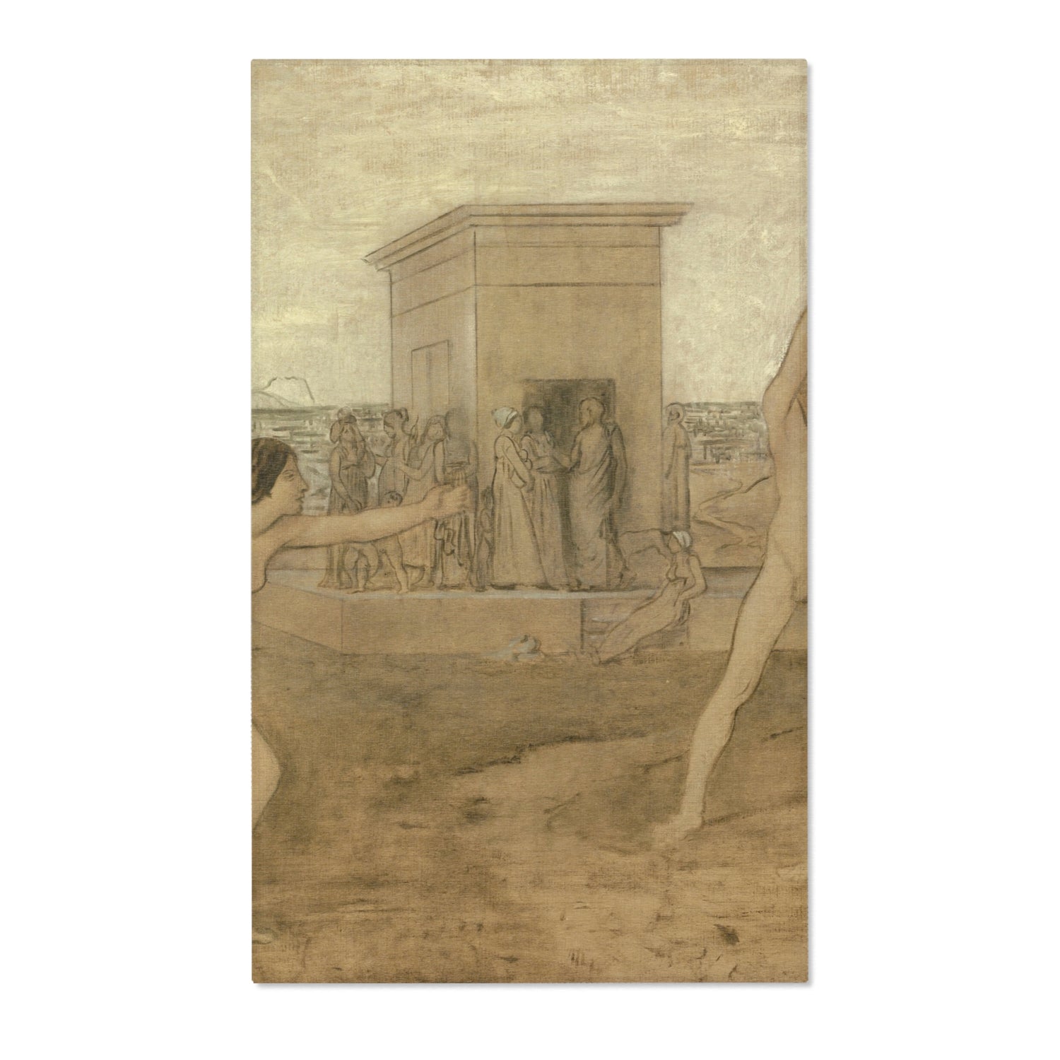 Young Spartan Girls Challenging Boys - Hilaire Germain Edgar Degas Area Rug