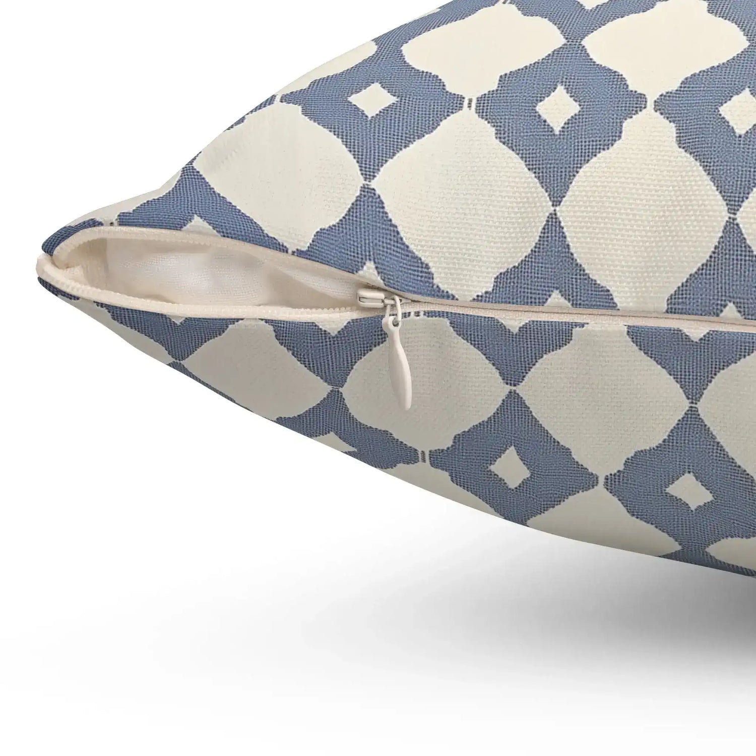 Bold Trellis Blue Throw Pillow