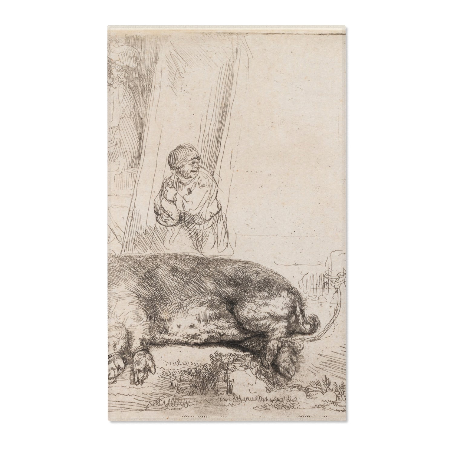 The Hog - Rembrandt van Rijn Area Rug