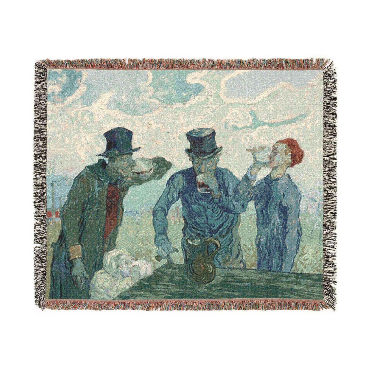 The Drinkers - Vincent van Gogh Tapestry Blanket