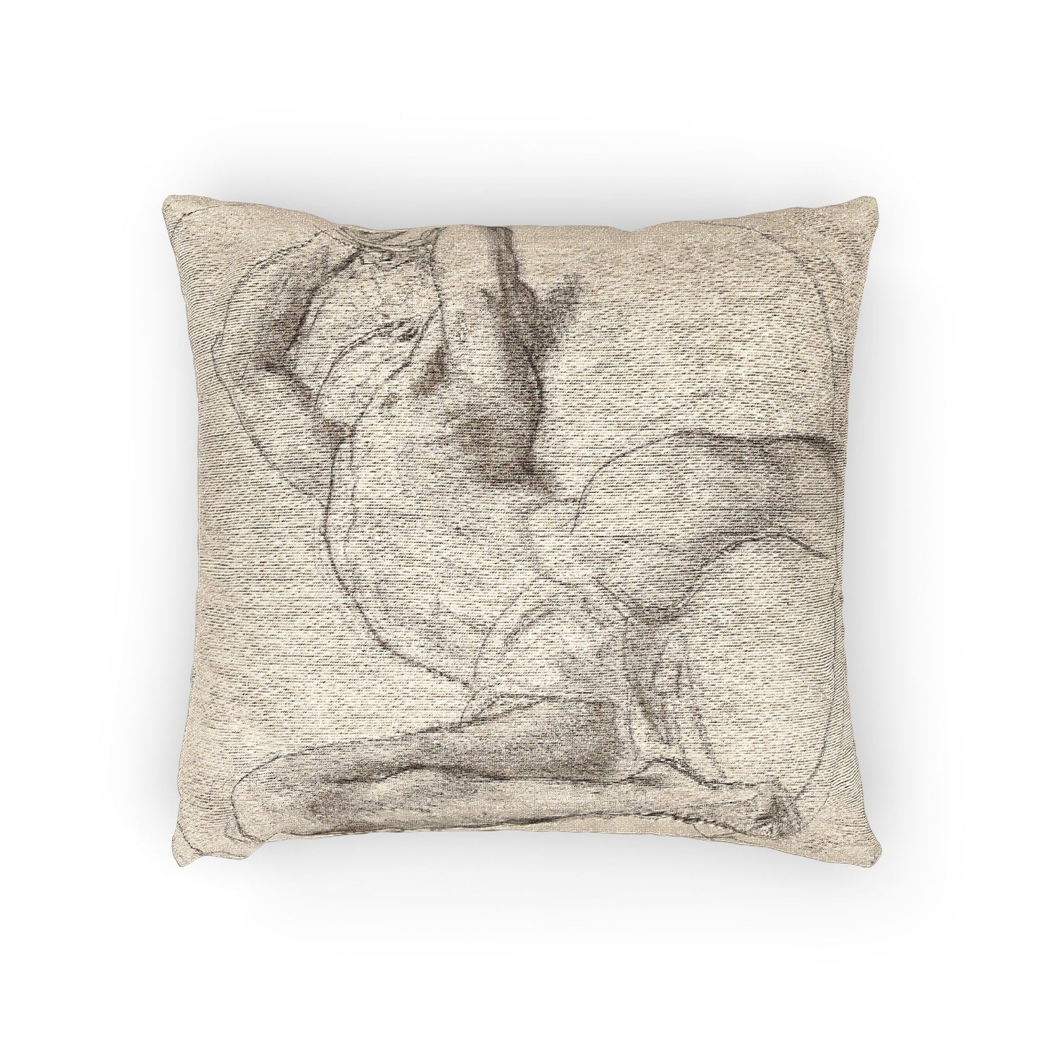 John Singer Sargent - Bound Man (recto); Sketch of Bound Man (verso) | Woven Pillow