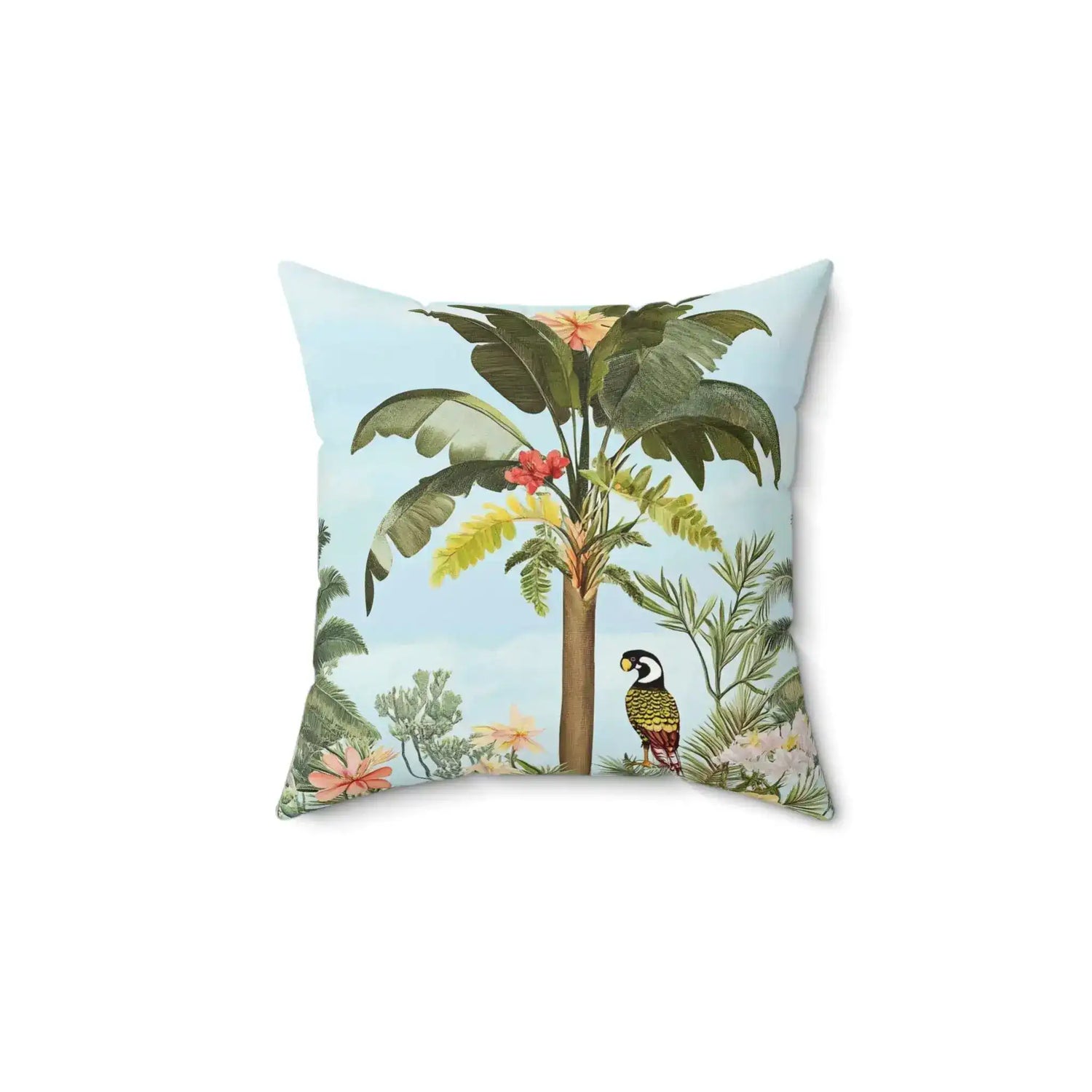 Tropical Paradise Palm Throw Pillow