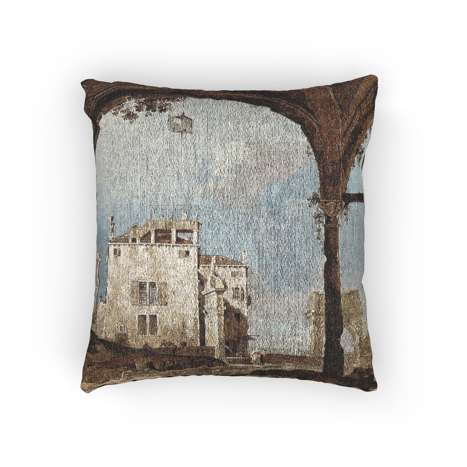 Portico with a Lantern - Canaletto Pillow