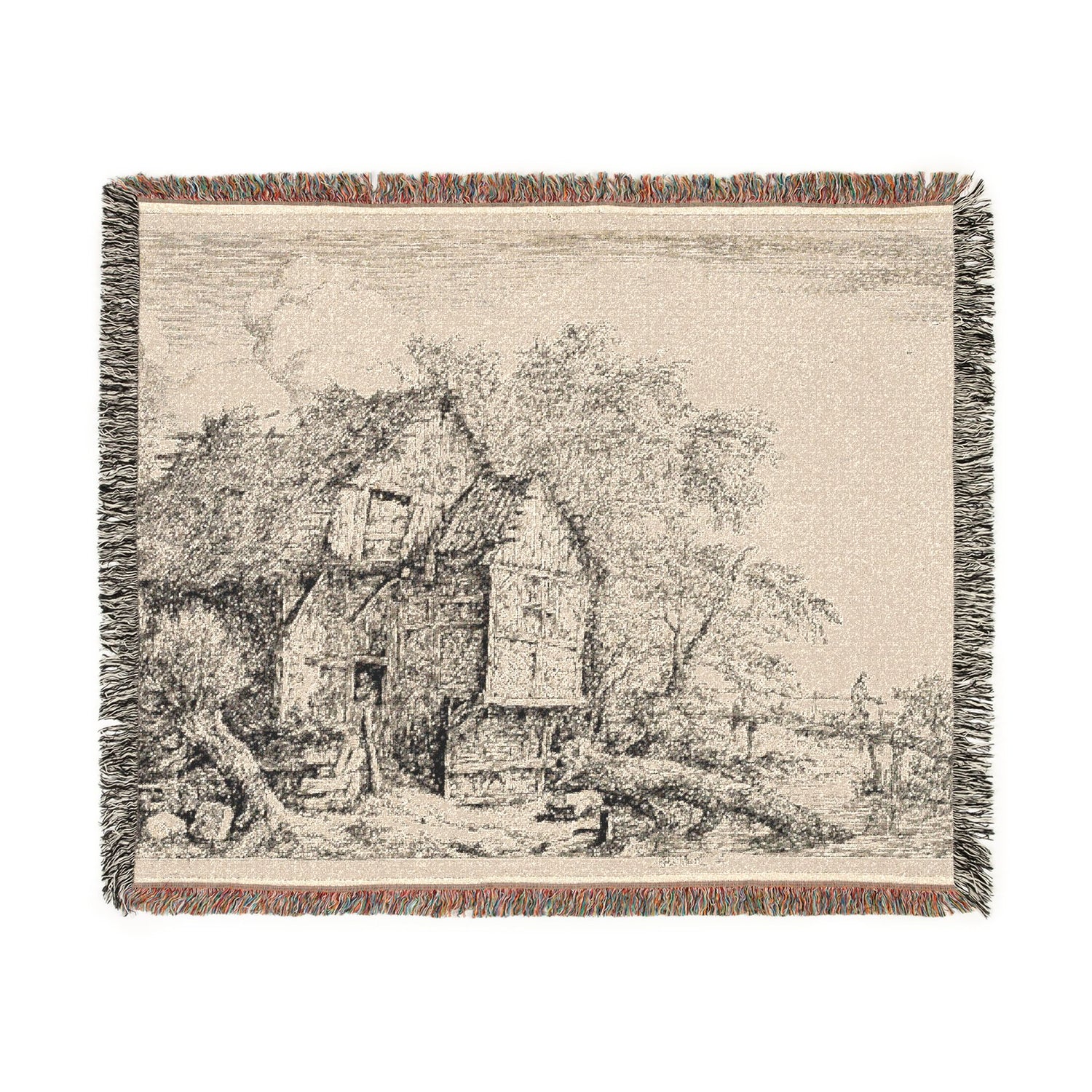 The Little Bridge - Jacob van Ruisdael Tapestry Blanket