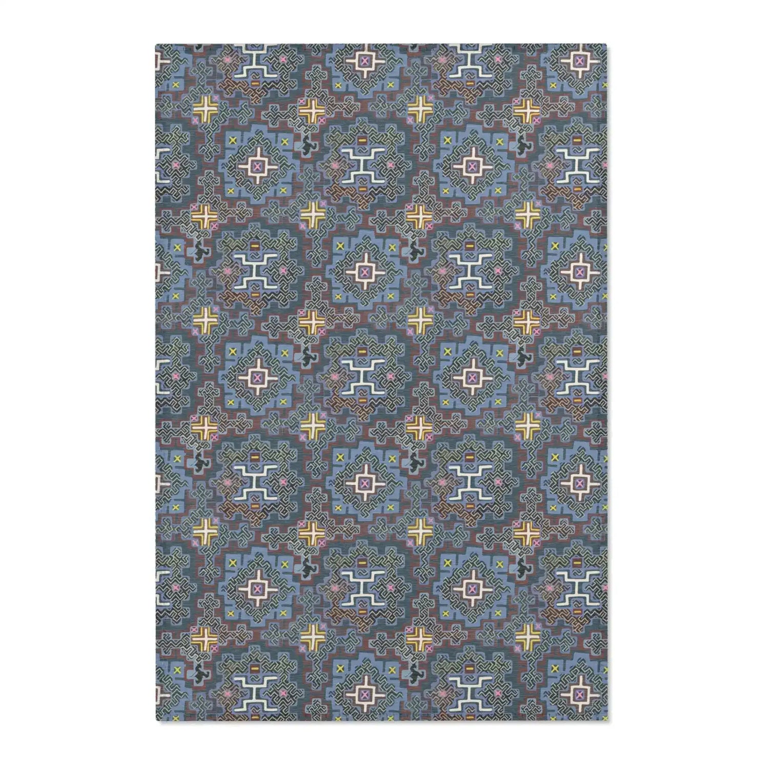 Indigo Maze Geo Accent Rug