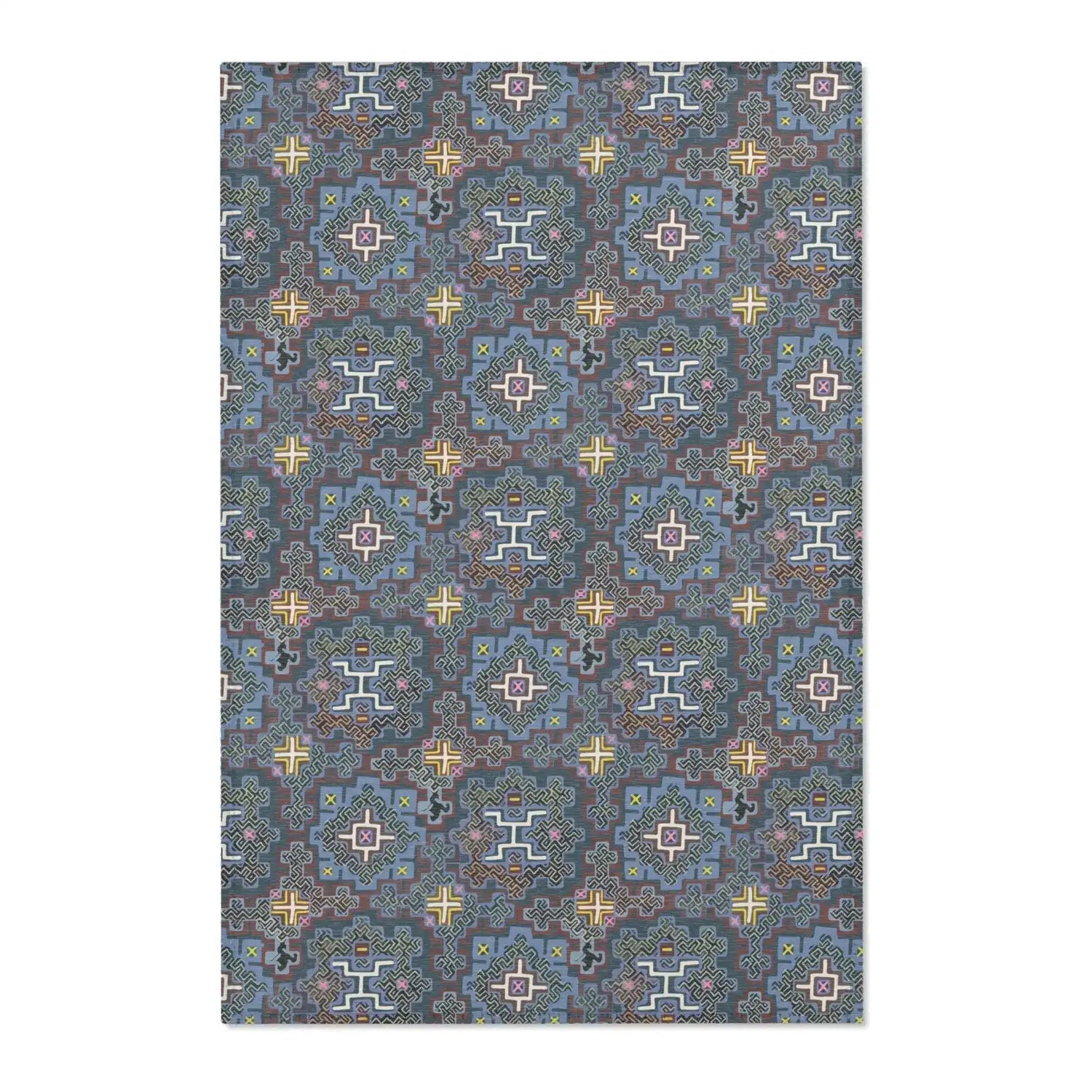Indigo Maze Geo Accent Rug