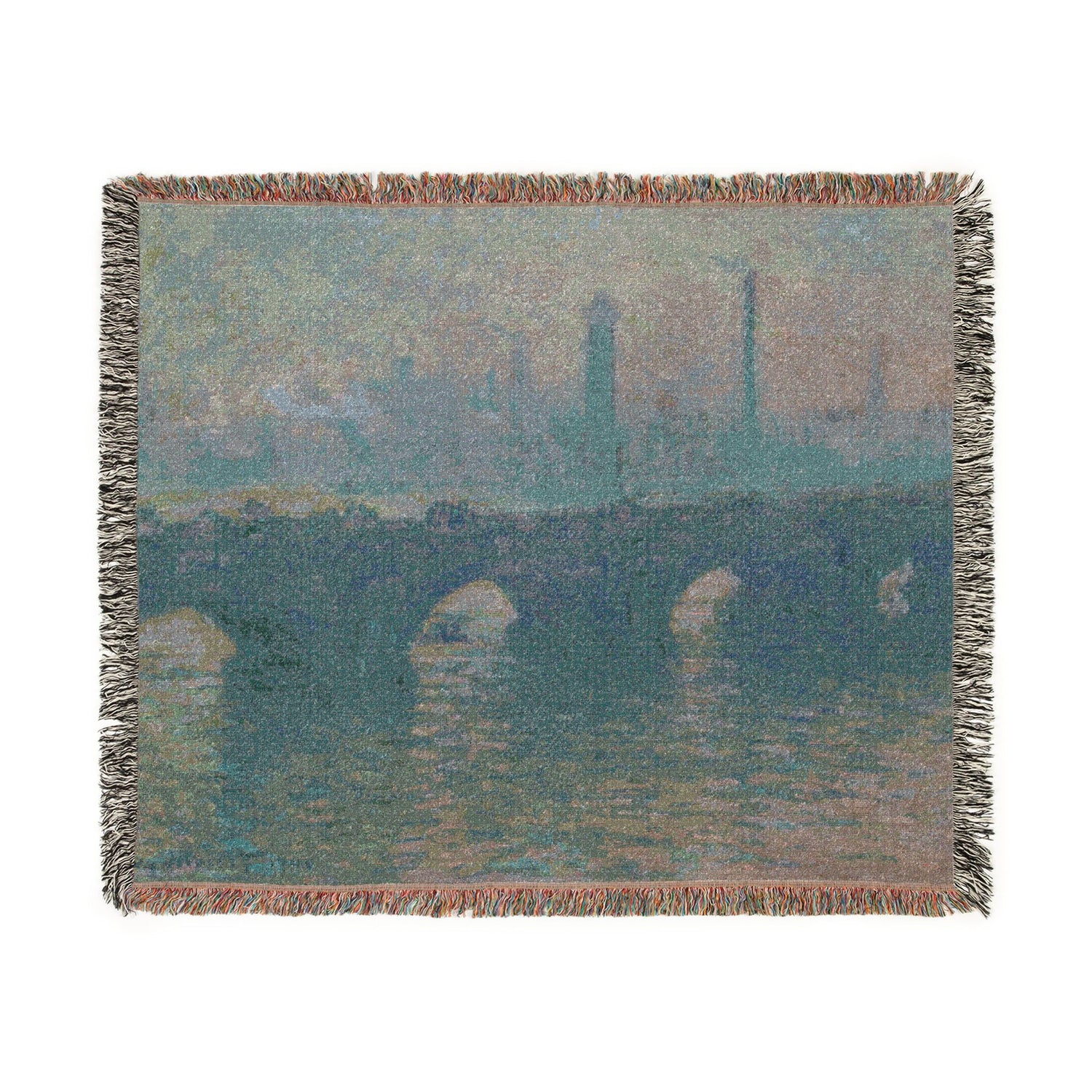 Waterloo Bridge, Gray Weather - Claude Monet Tapestry Blanket