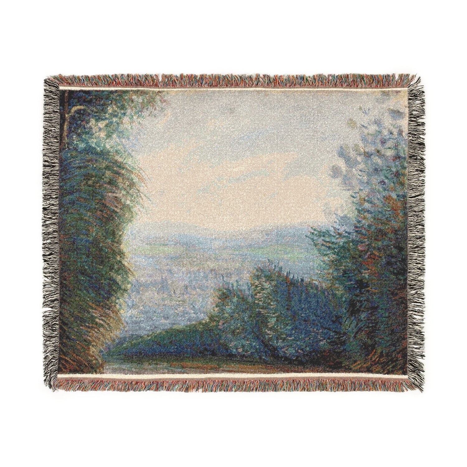 The Auvers Valley on the Oise River - Pierre-Auguste Renoir Tapestry Blanket