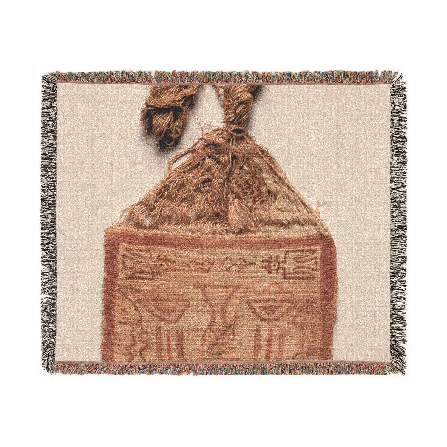 Mummy Bundle "Mask" Woven Throw Blanket