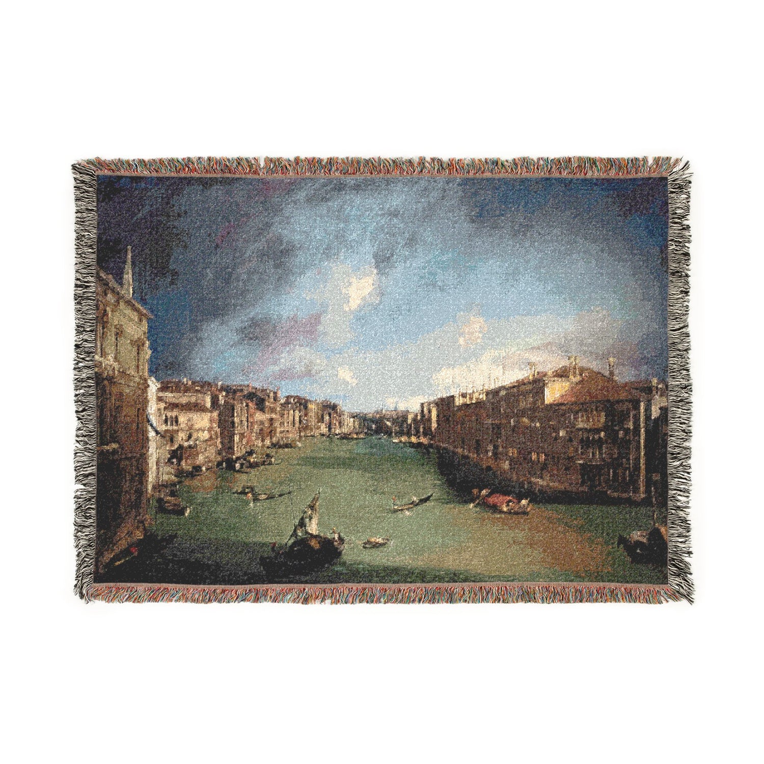 Canal Grande da Palazzo Balbi a Rialto - Canaletto Tapestry Blanket
