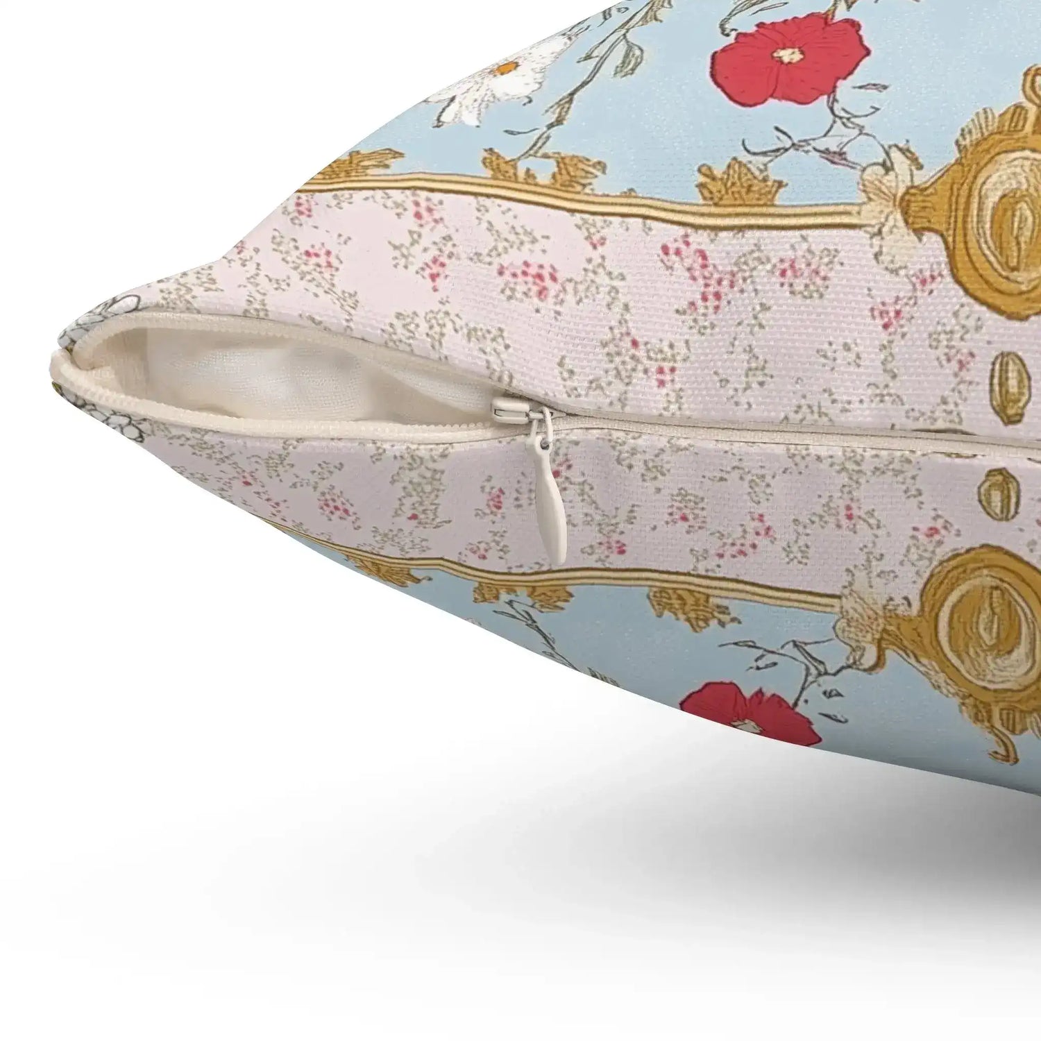 Rococo Rose Medley Throw Pillow