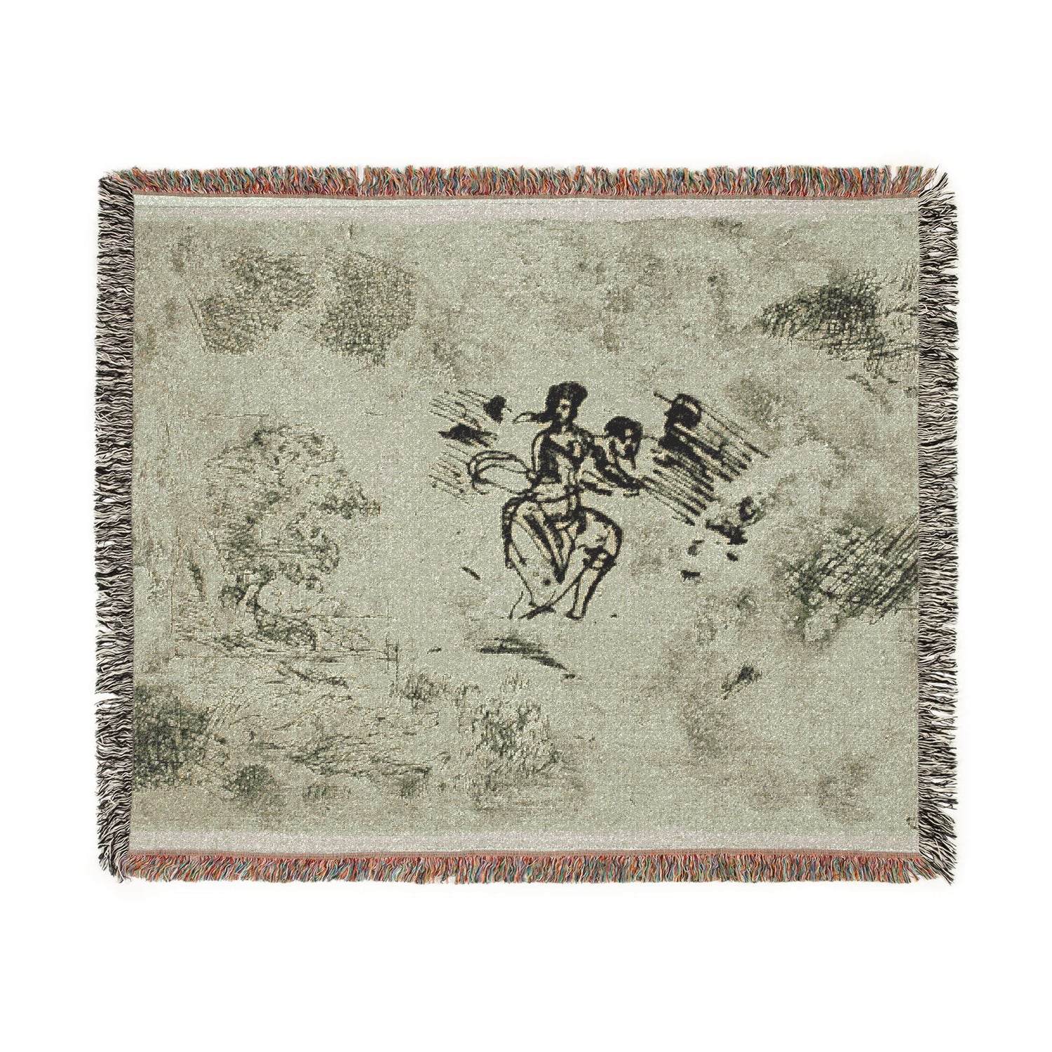 Seated Woman and Other Sketches - Claude Lorrain Tapestry Blanket