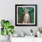 Leopard in Red Robe Framed Poster Wall Art