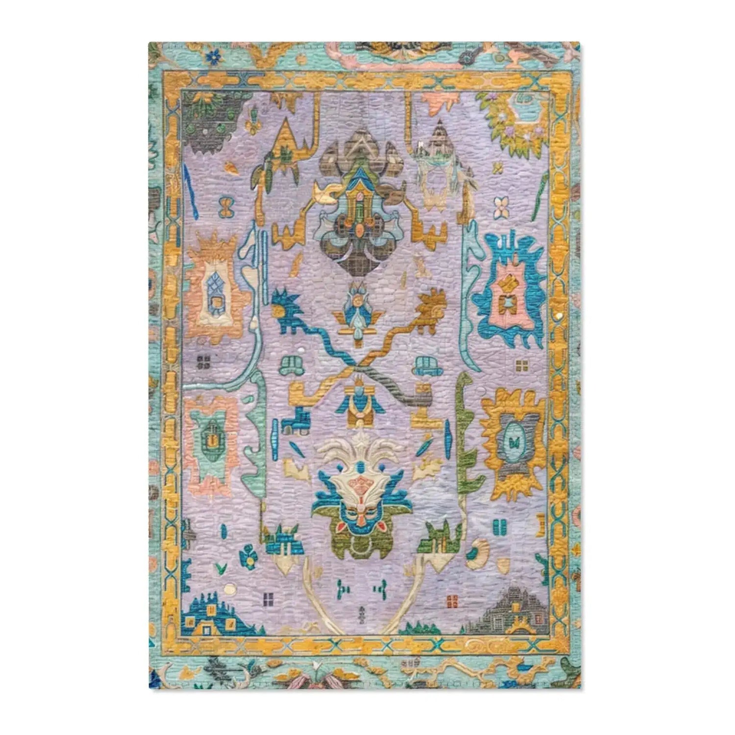Lavender Oriental-Inspired Accent Rug
