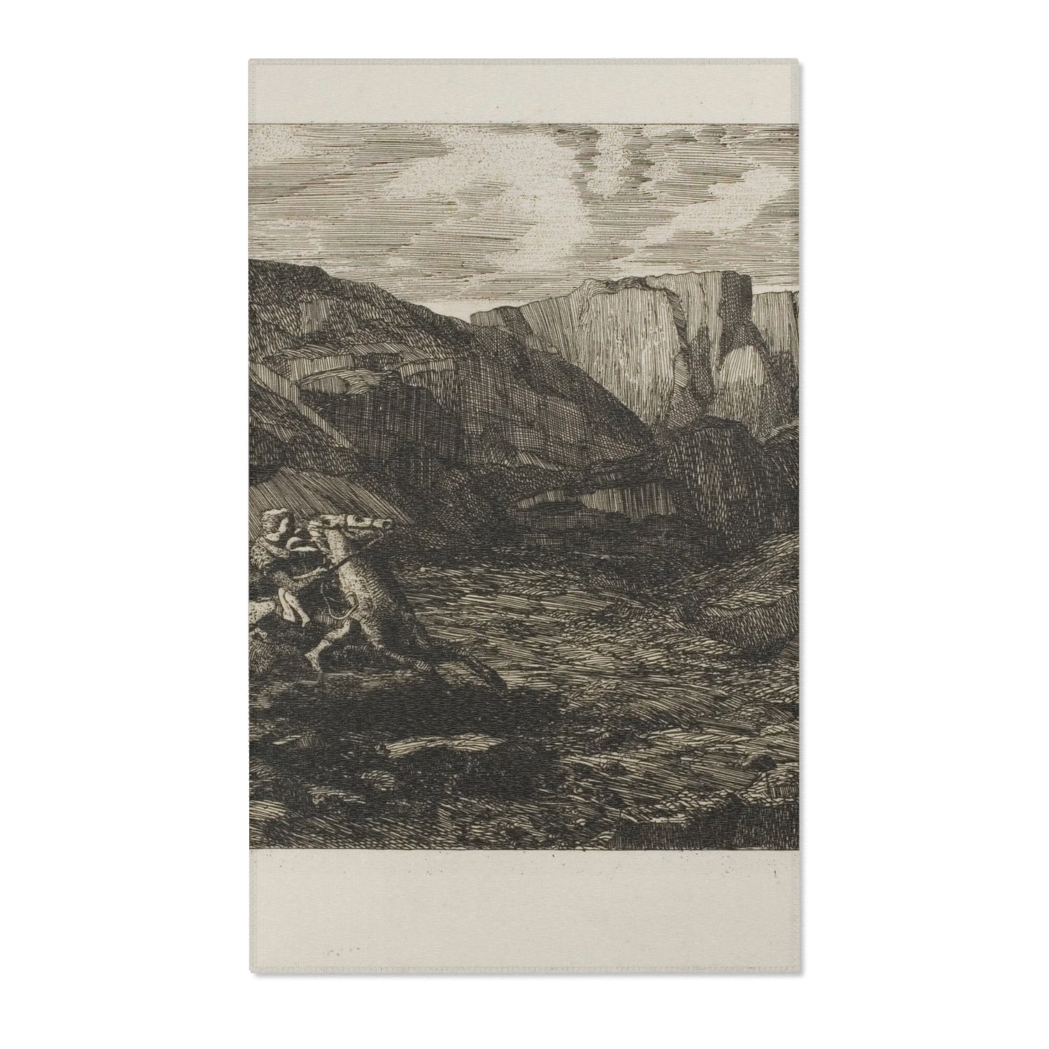 Fear - Odilon Redon Area Rug