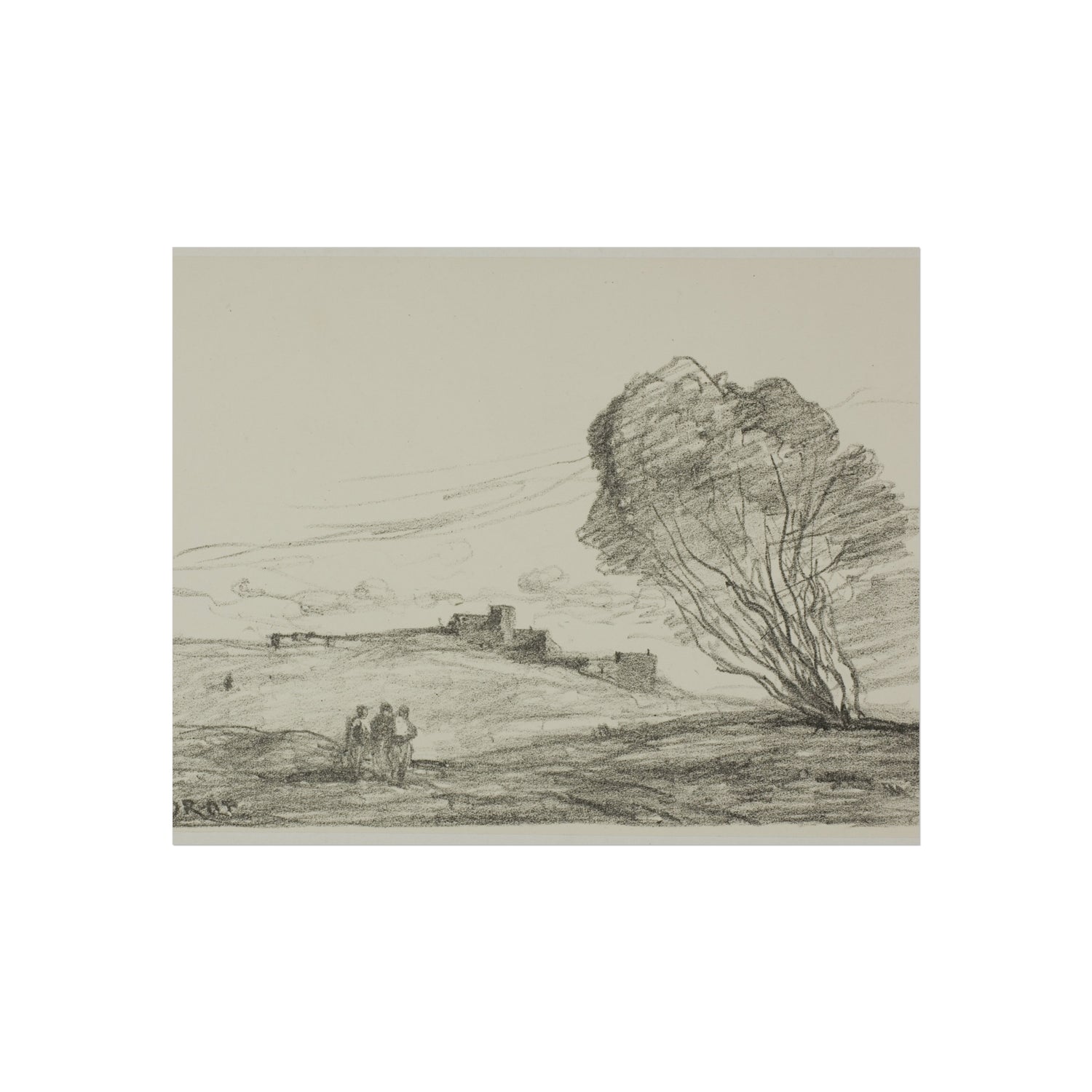 Jean Baptiste Camille Corot - The Isolated Fort | Fine Art Poster