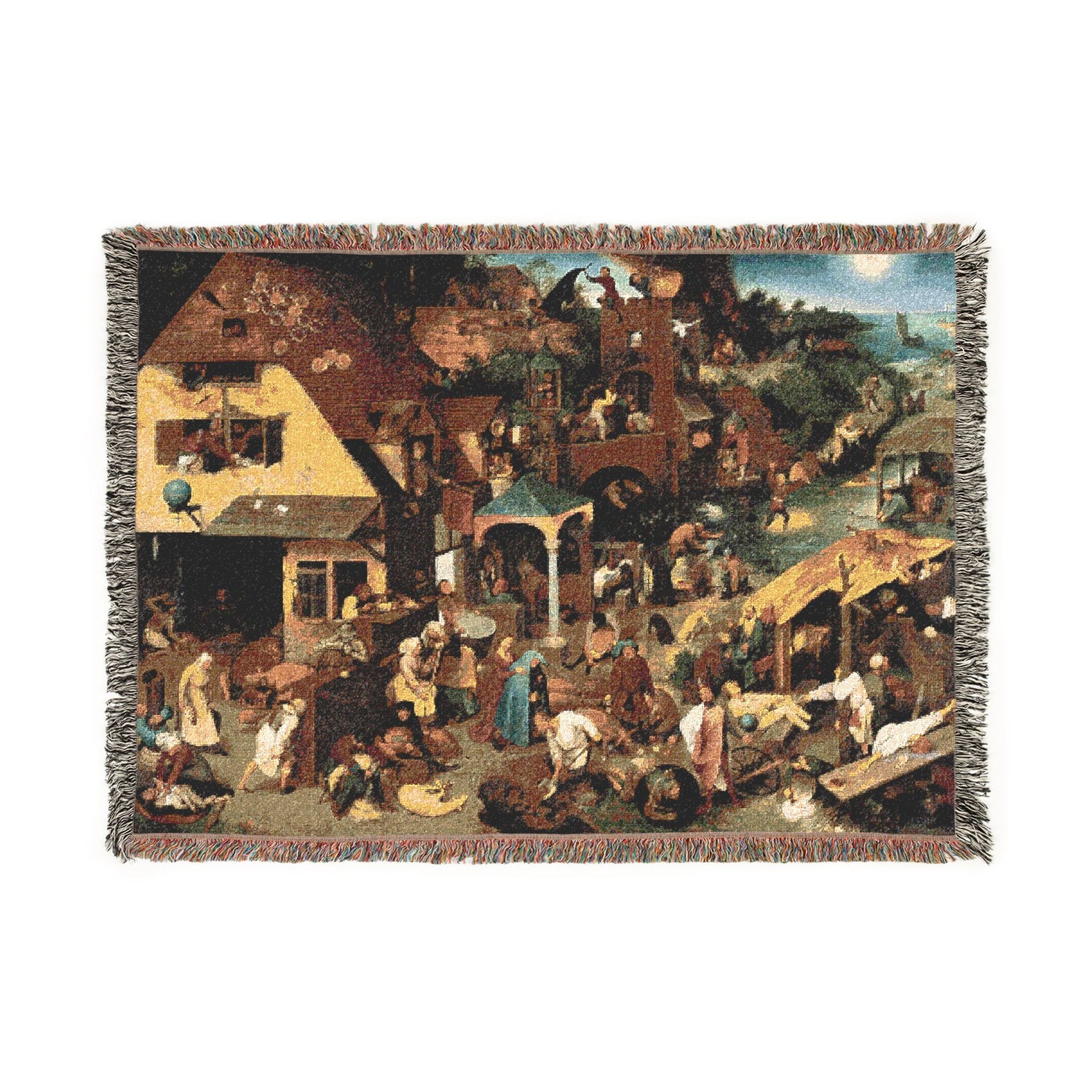 The Dutch Proverbs - Pieter Bruegel the Elder Tapestry Blanket