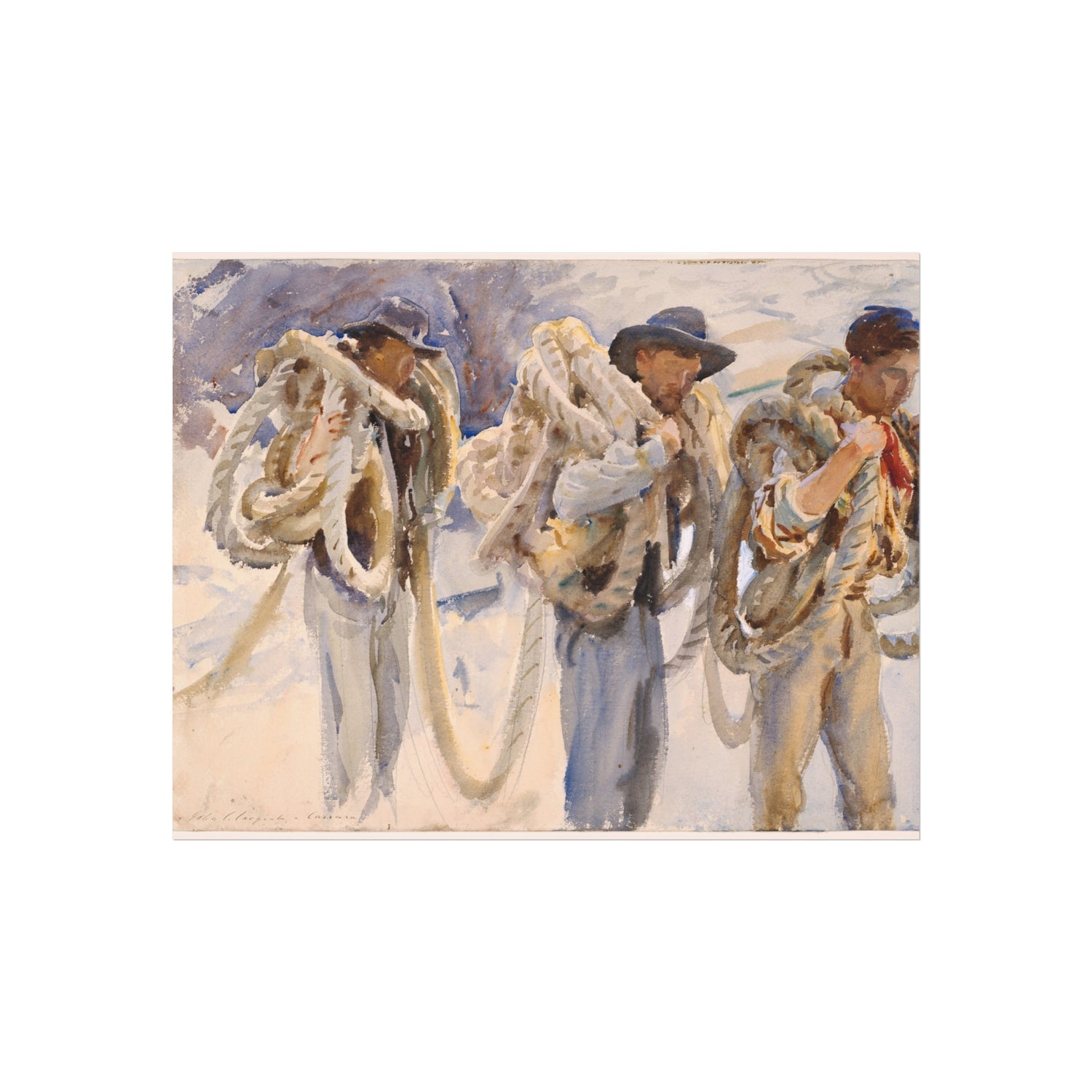 John Singer Sargent - Workmen at Carrara | Fine Art Poster