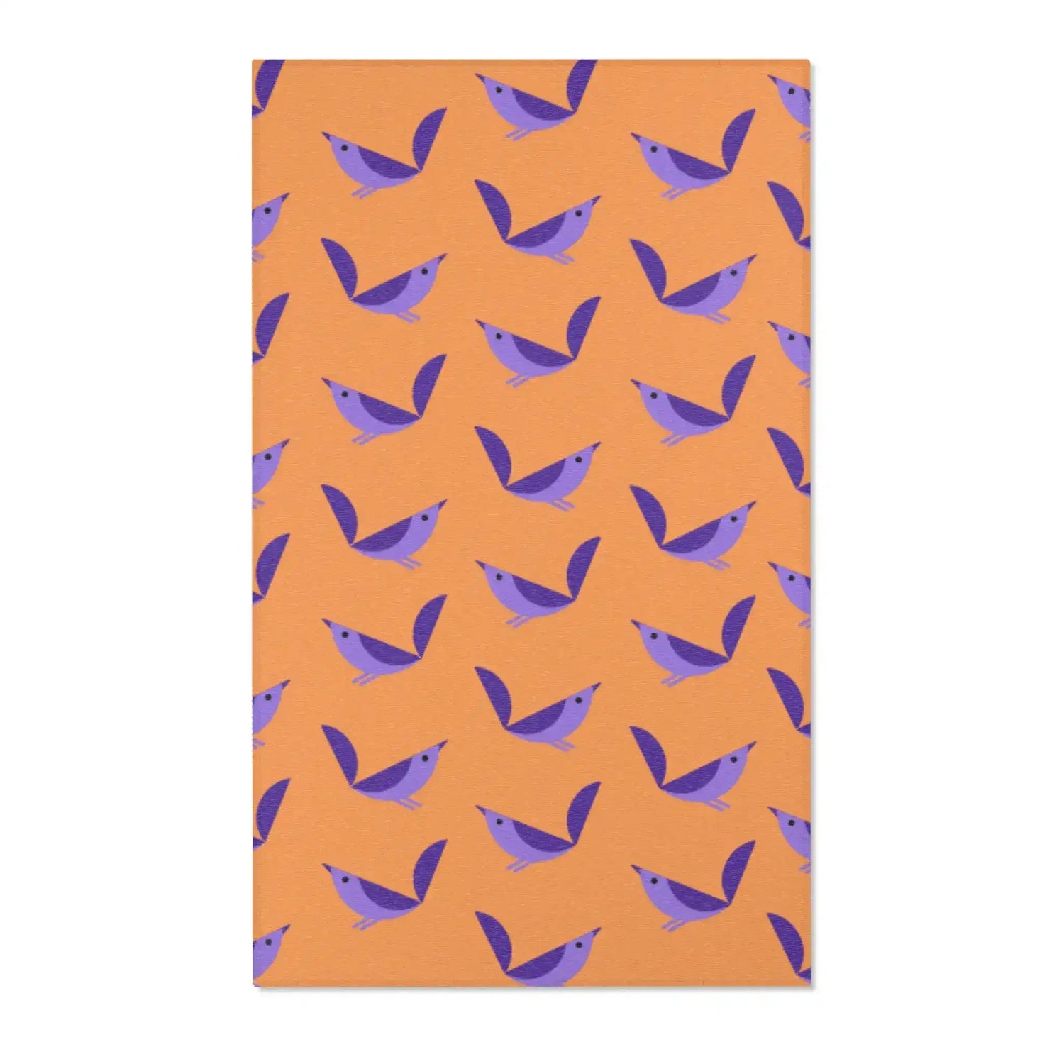 Playful Purple Birds Accent Rug