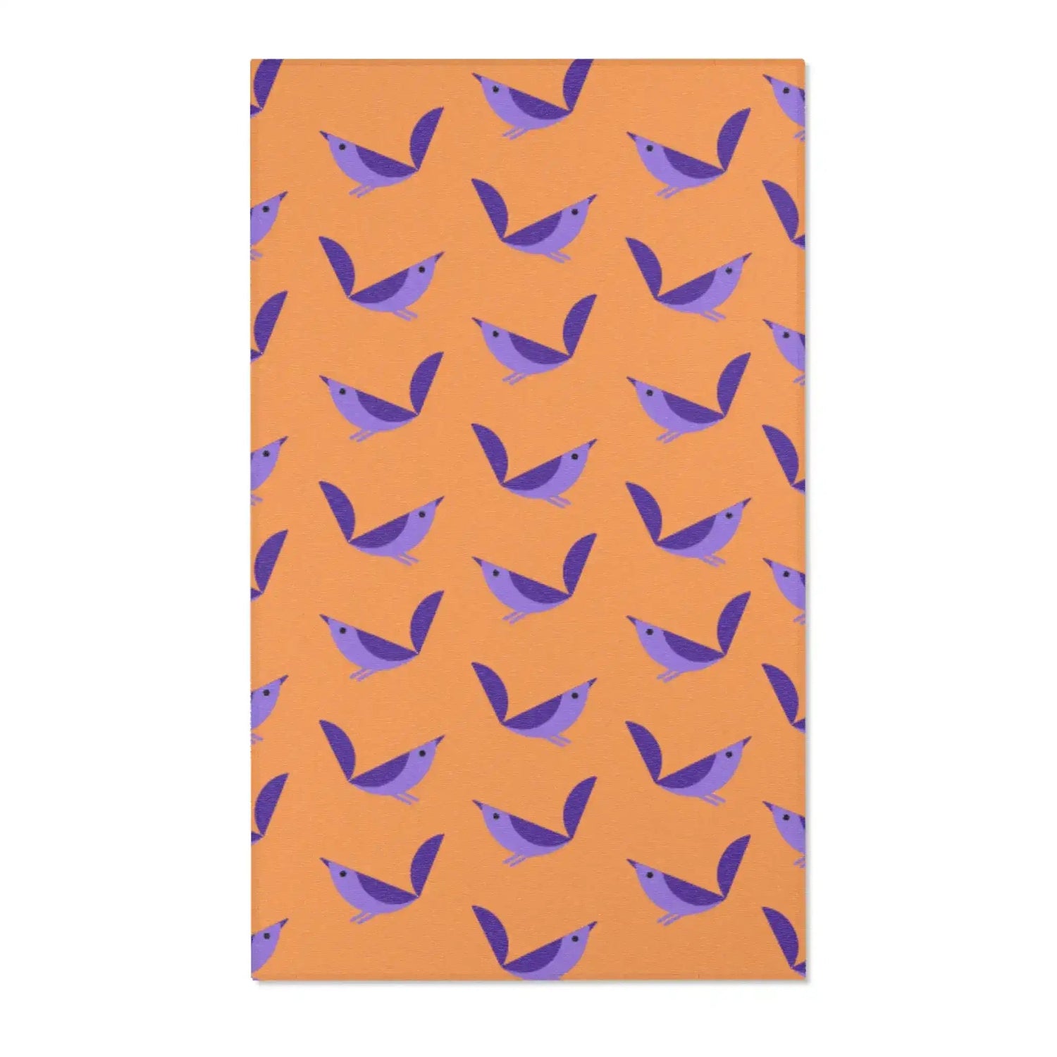 Playful Purple Birds Accent Rug