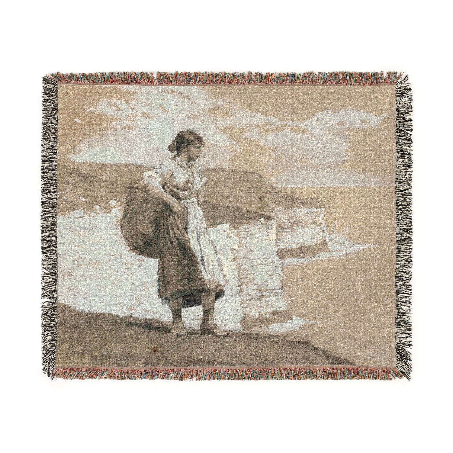 Flamborough Head, England - Winslow Homer Tapestry Blanket