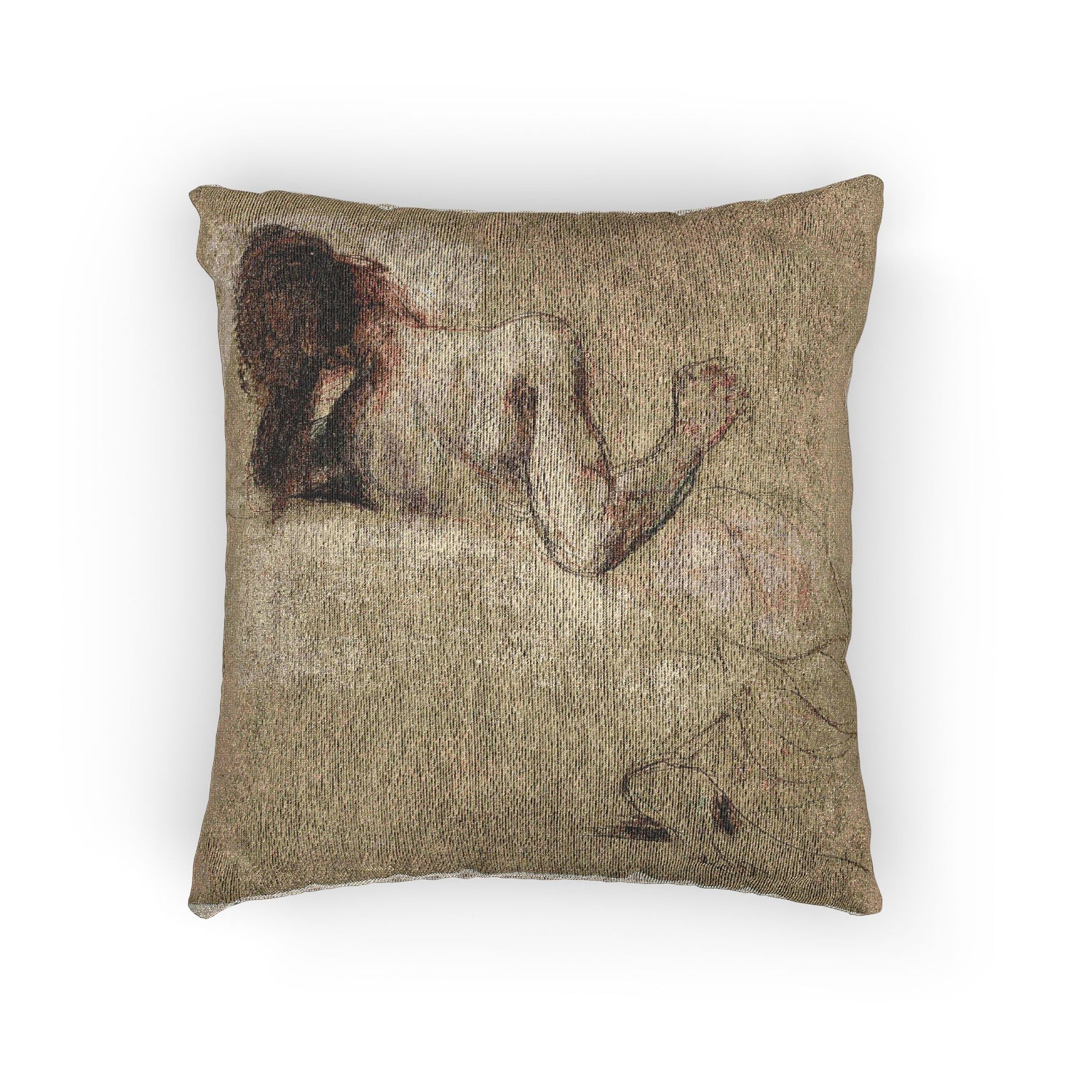 Eugène Delacroix - Crouching Woman | Woven Pillow