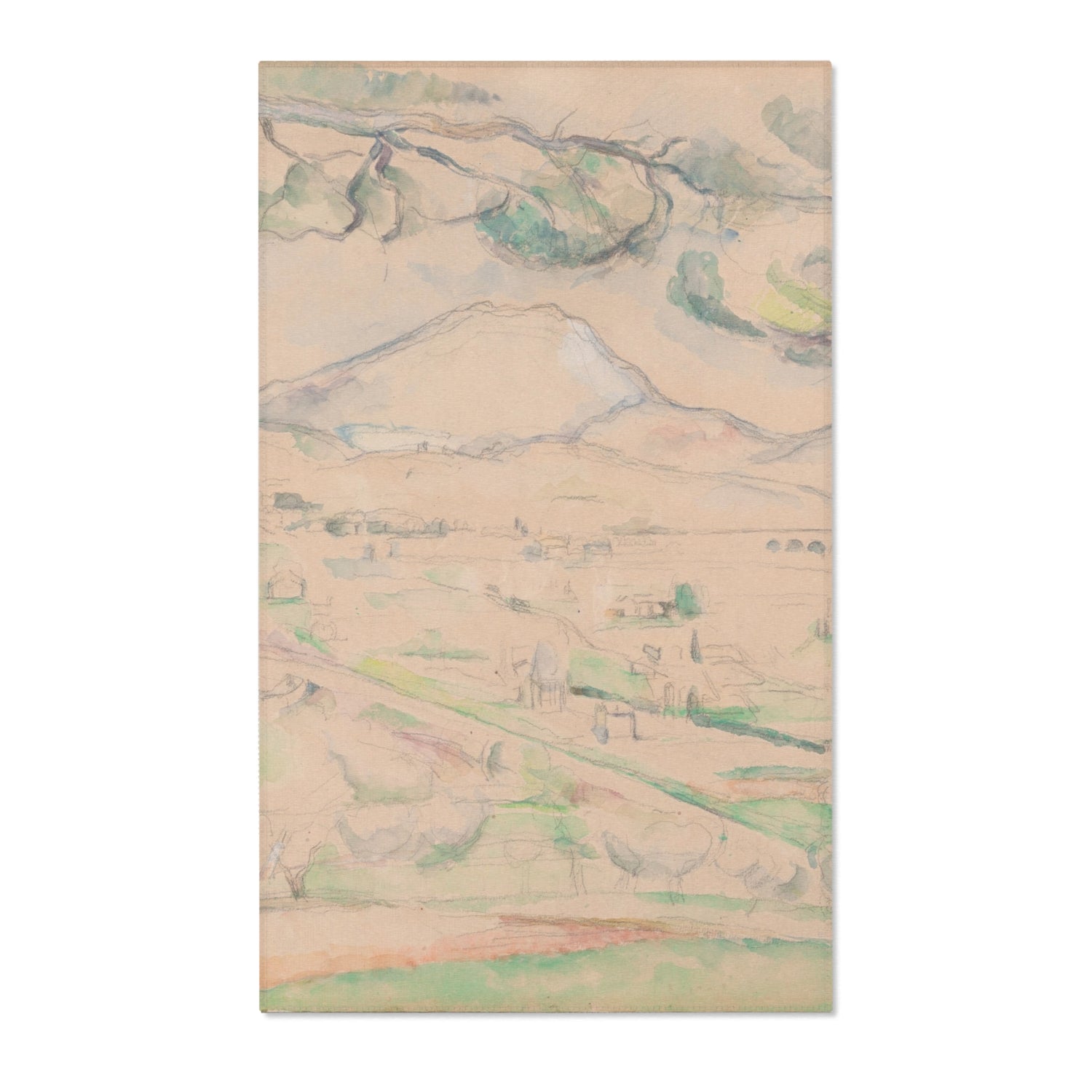 Montagne Sainte-Victoire - Paul Cezanne Area Rug
