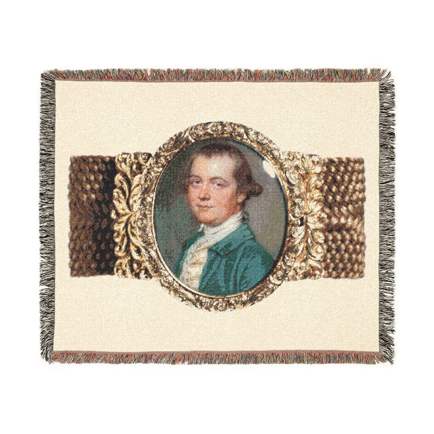 Portrait of Constantine Phipps Woven Throw Blanket