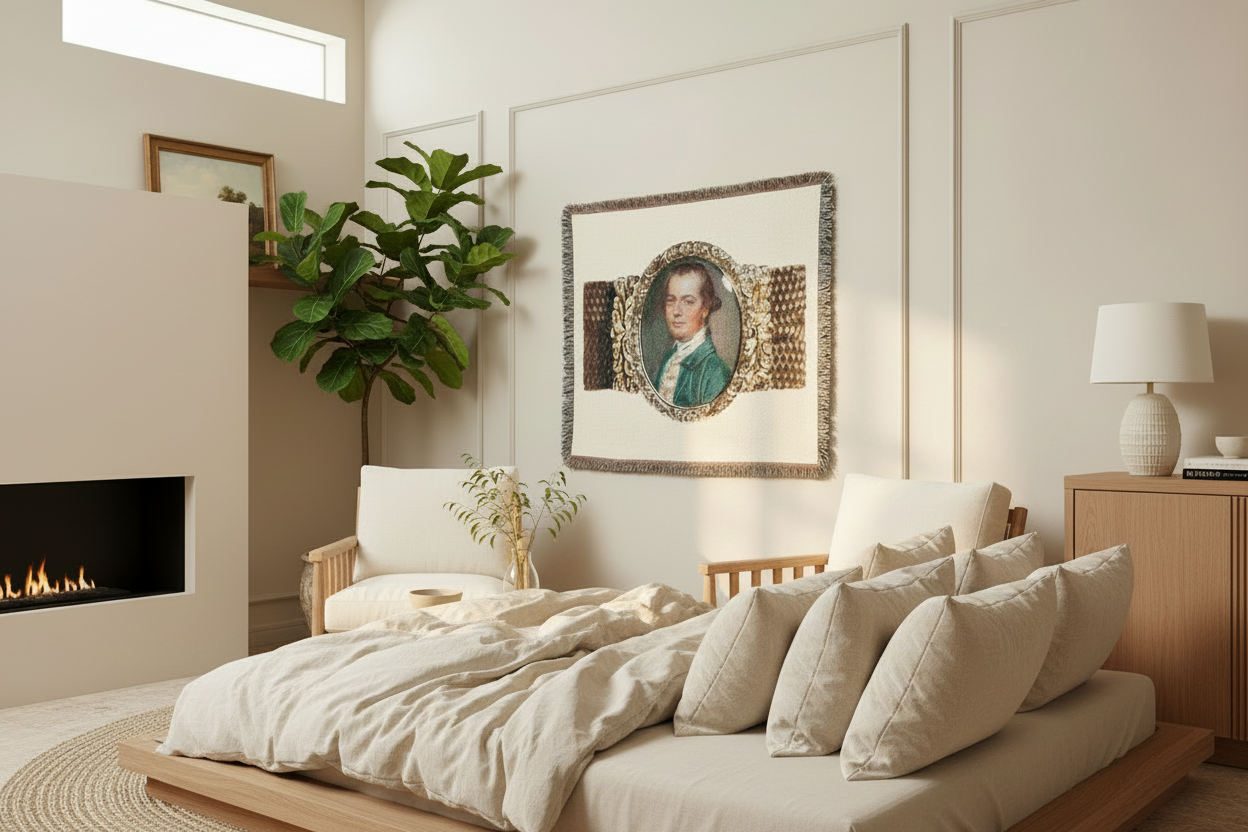 Portrait of Constantine Phipps Woven Throw Blanket