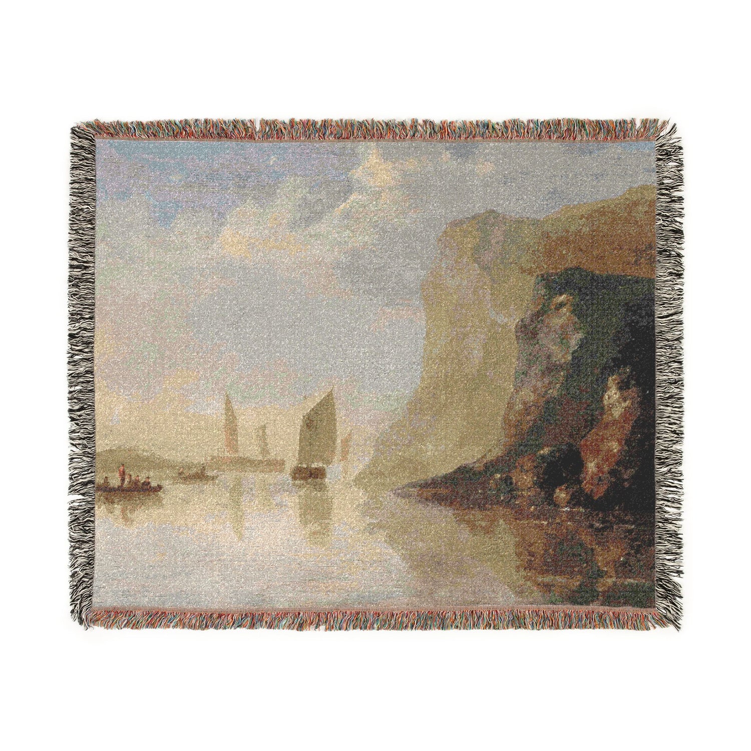 View on the Rhine - Aelbert Cuyp Tapestry Blanket