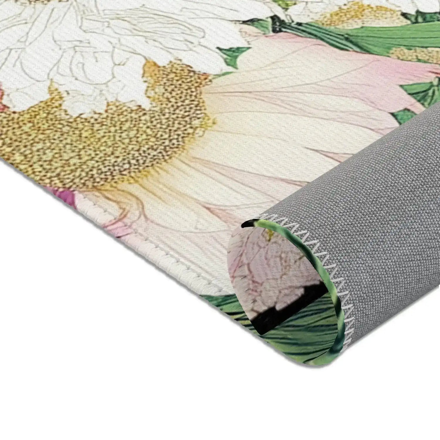 Striped Garden Crane Accent Rug