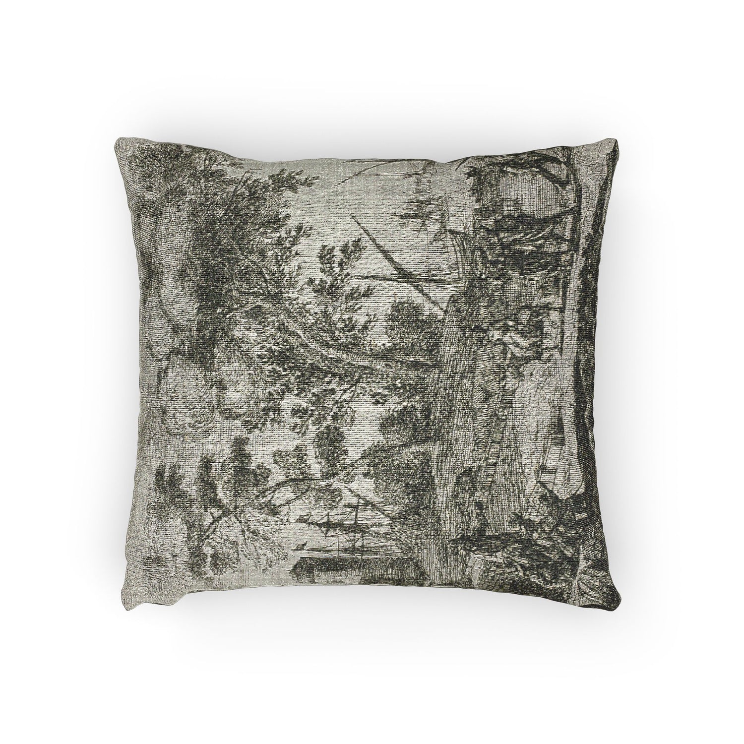 Coast Scene with an Artist Drawing - Claude Lorrain Pillow