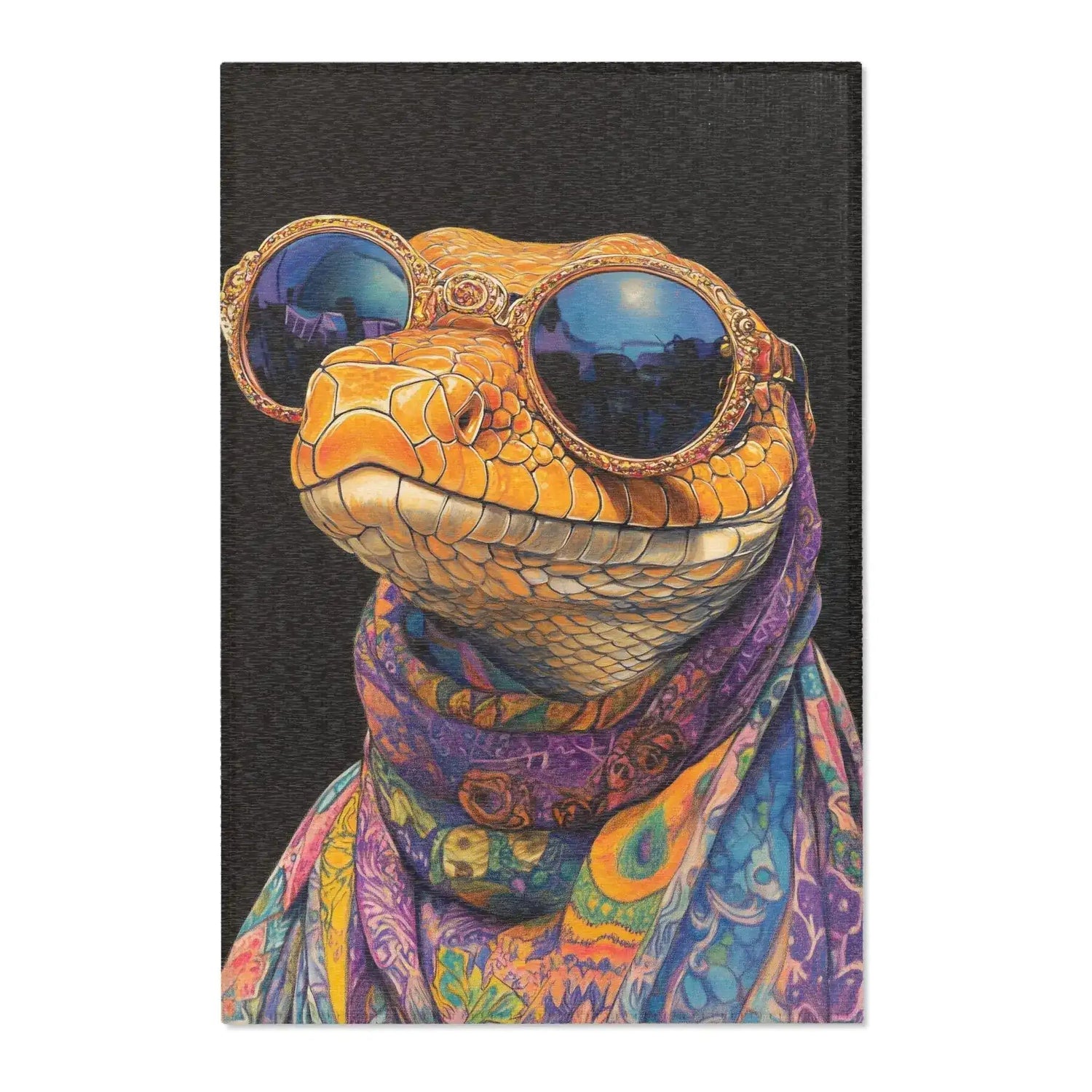 Golden Viper Luxe Snake Accent Rug