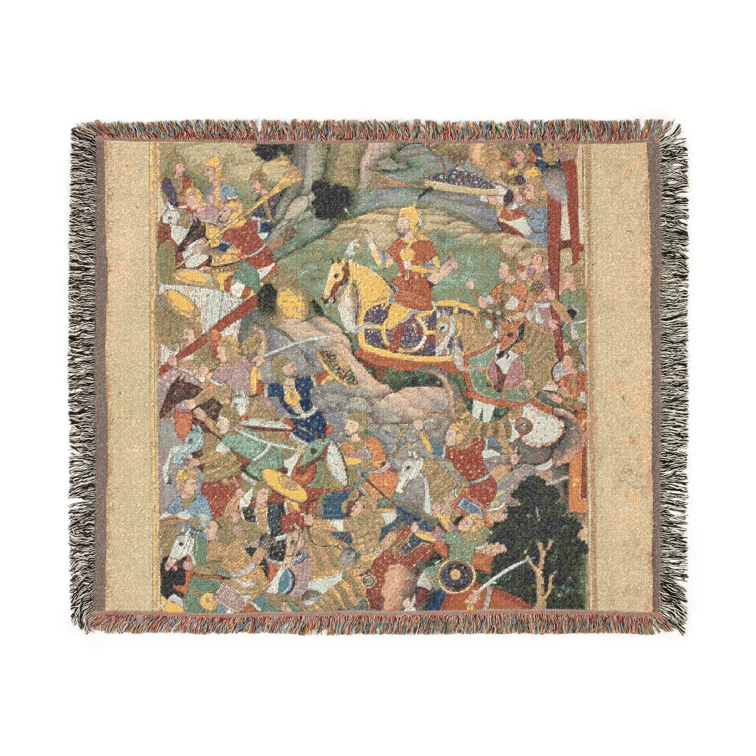 Mughal ruler Humayun defeating the Afghans before reconquering India, folio from an Akbar-nama (Book of Akbar) of Abu’l Fazl (Indian, 1551–1