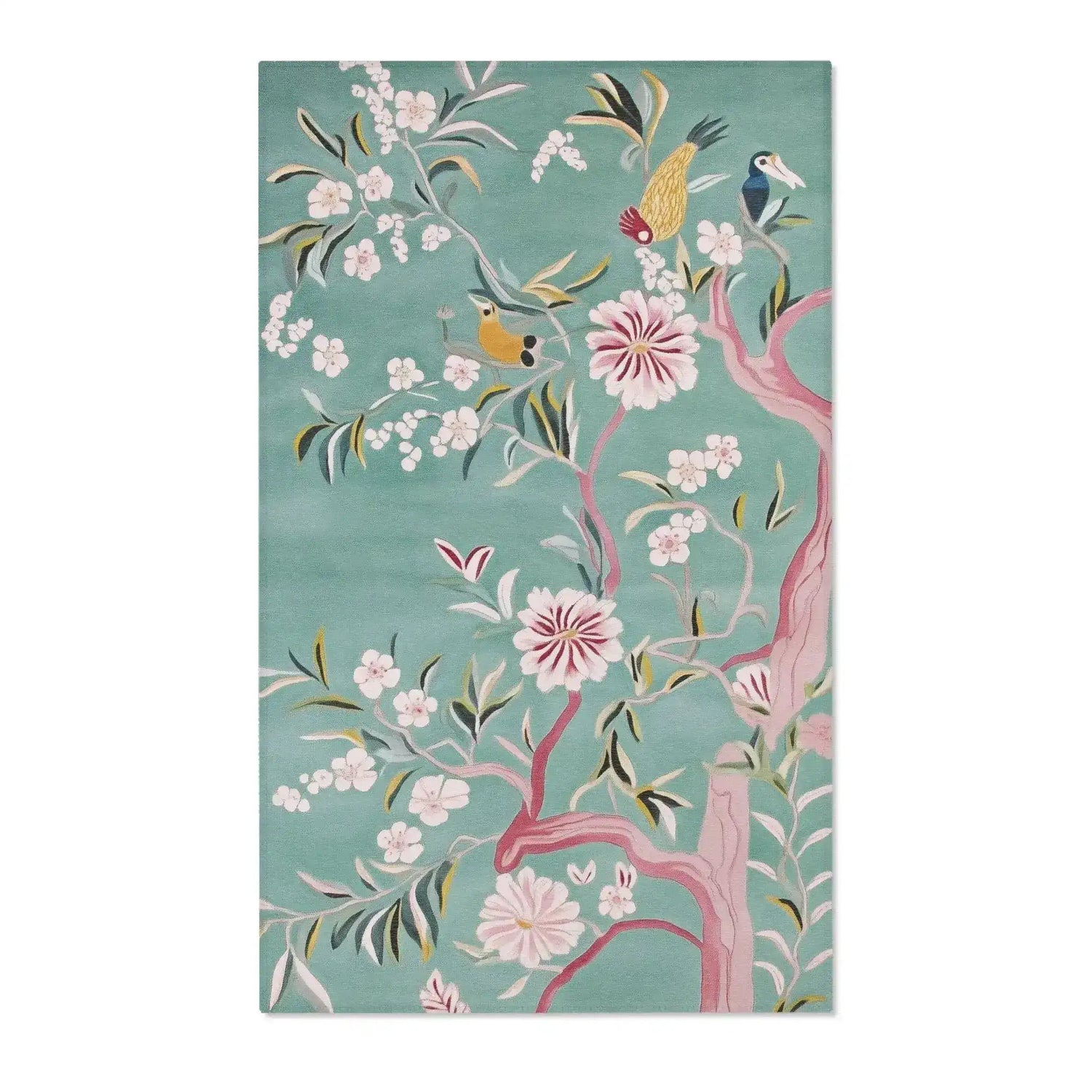 Floral Birds & Branches Accent Rug