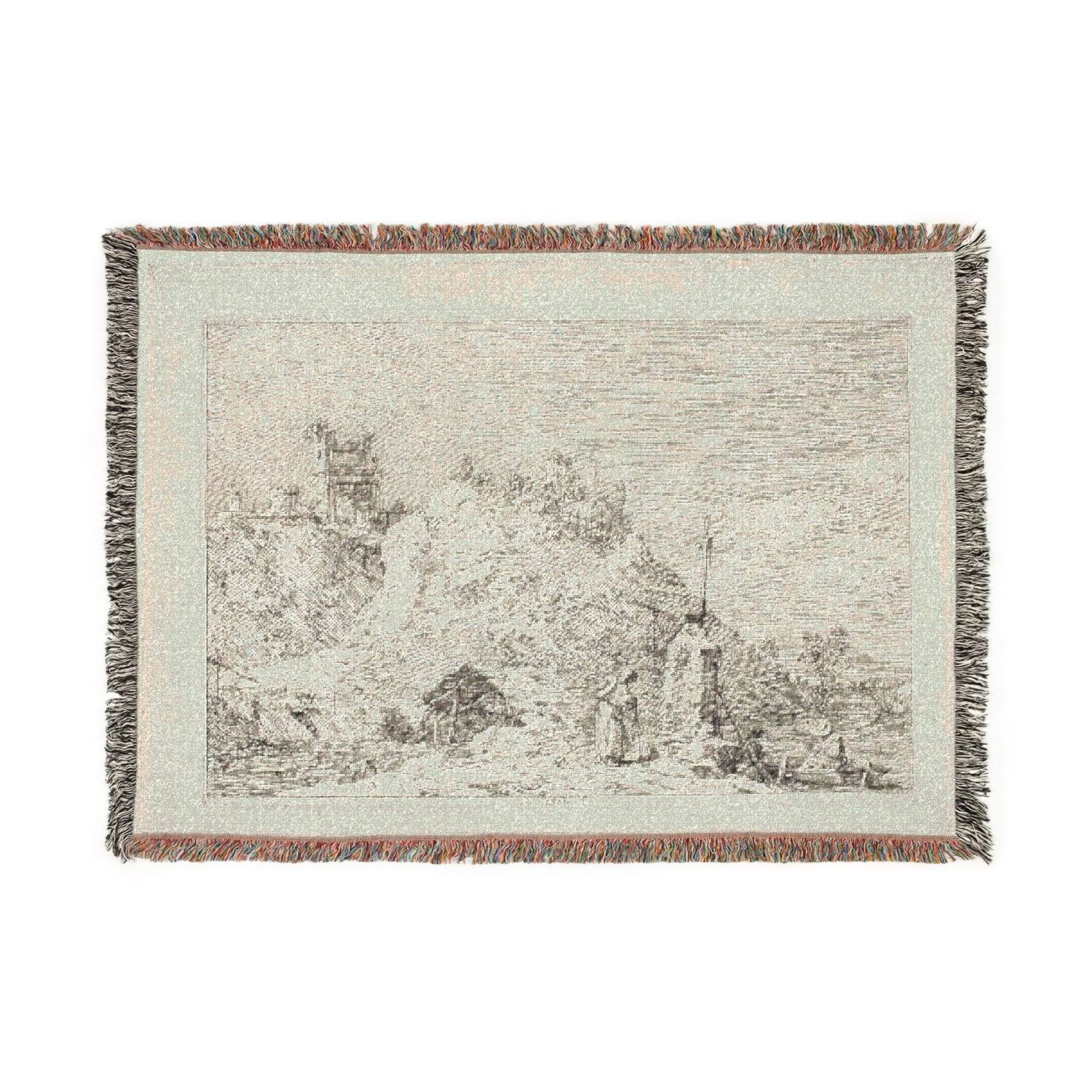 Landscape with the Pilgrim at Prayer - Canaletto Tapestry Blanket