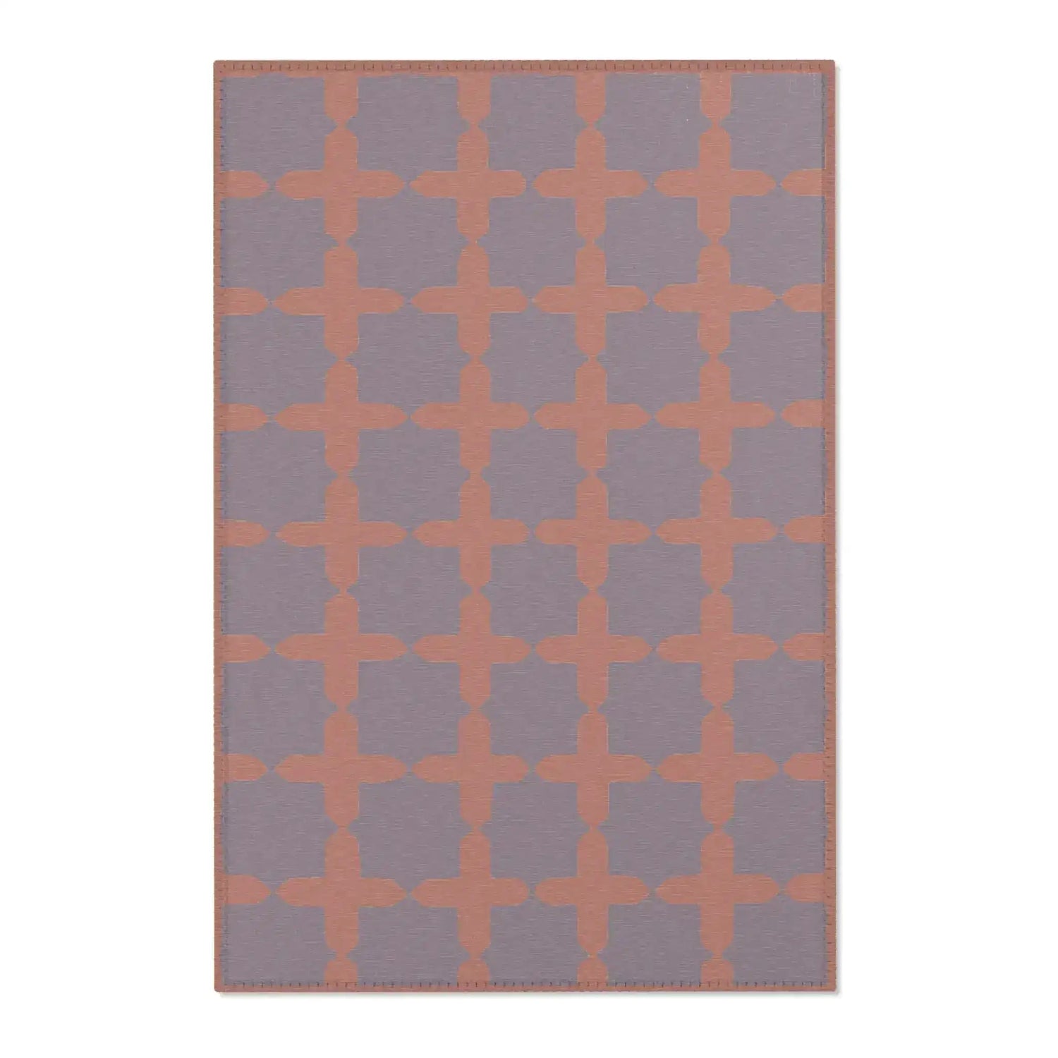 Blush & Lavender Geometric Cross Accent Rug
