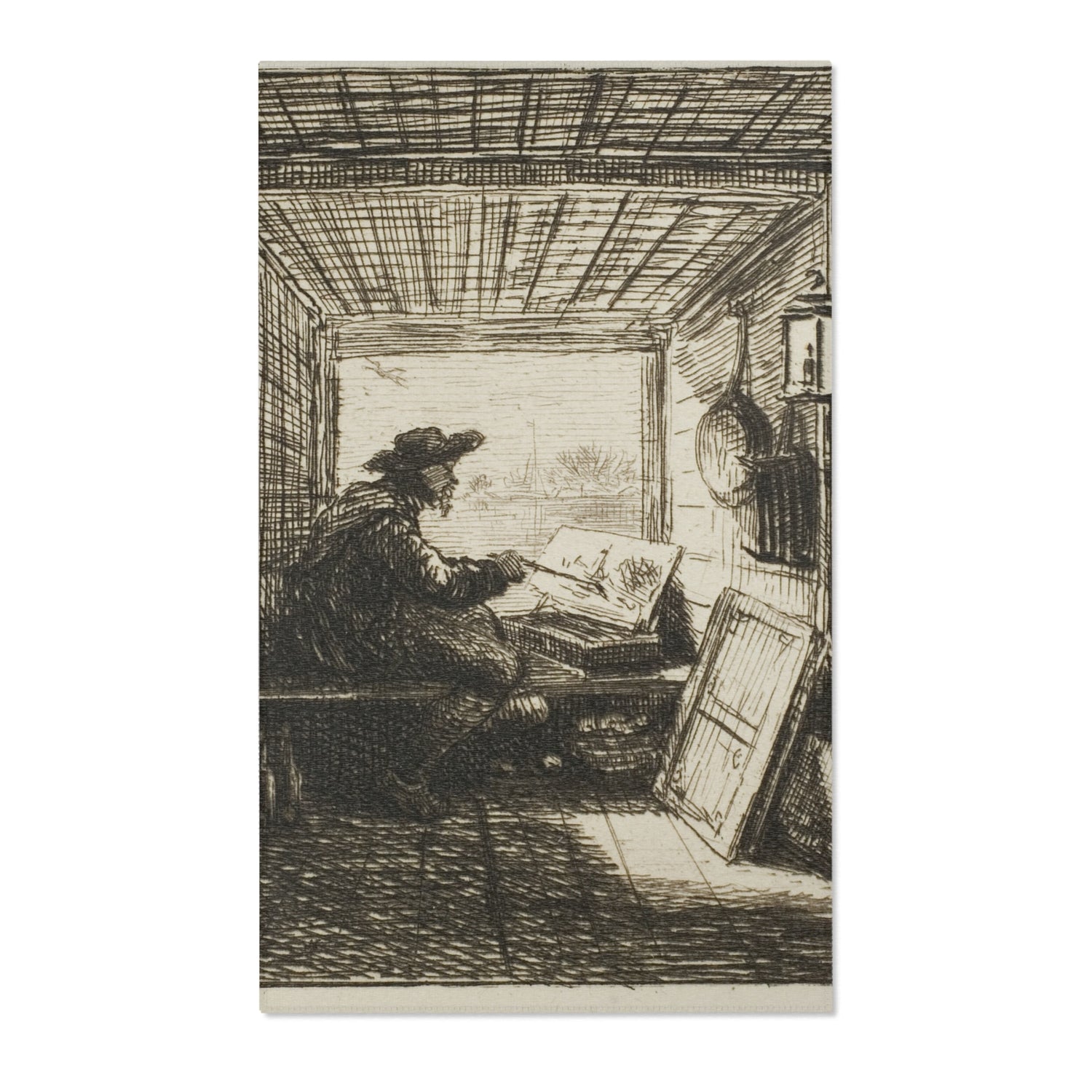 The Boat Studio - Charles François Daubigny Area Rug