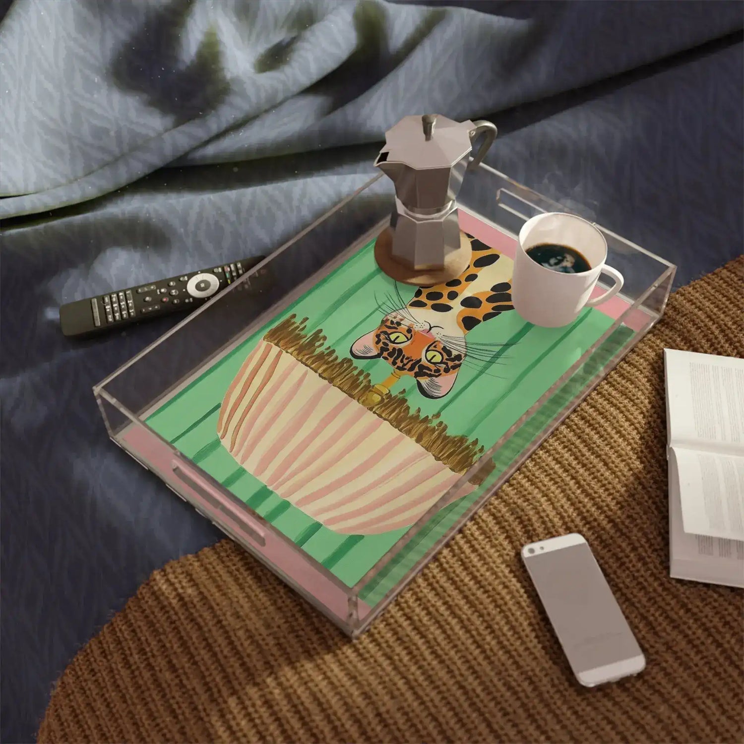 Chic Leopard Lamp Serving Tray