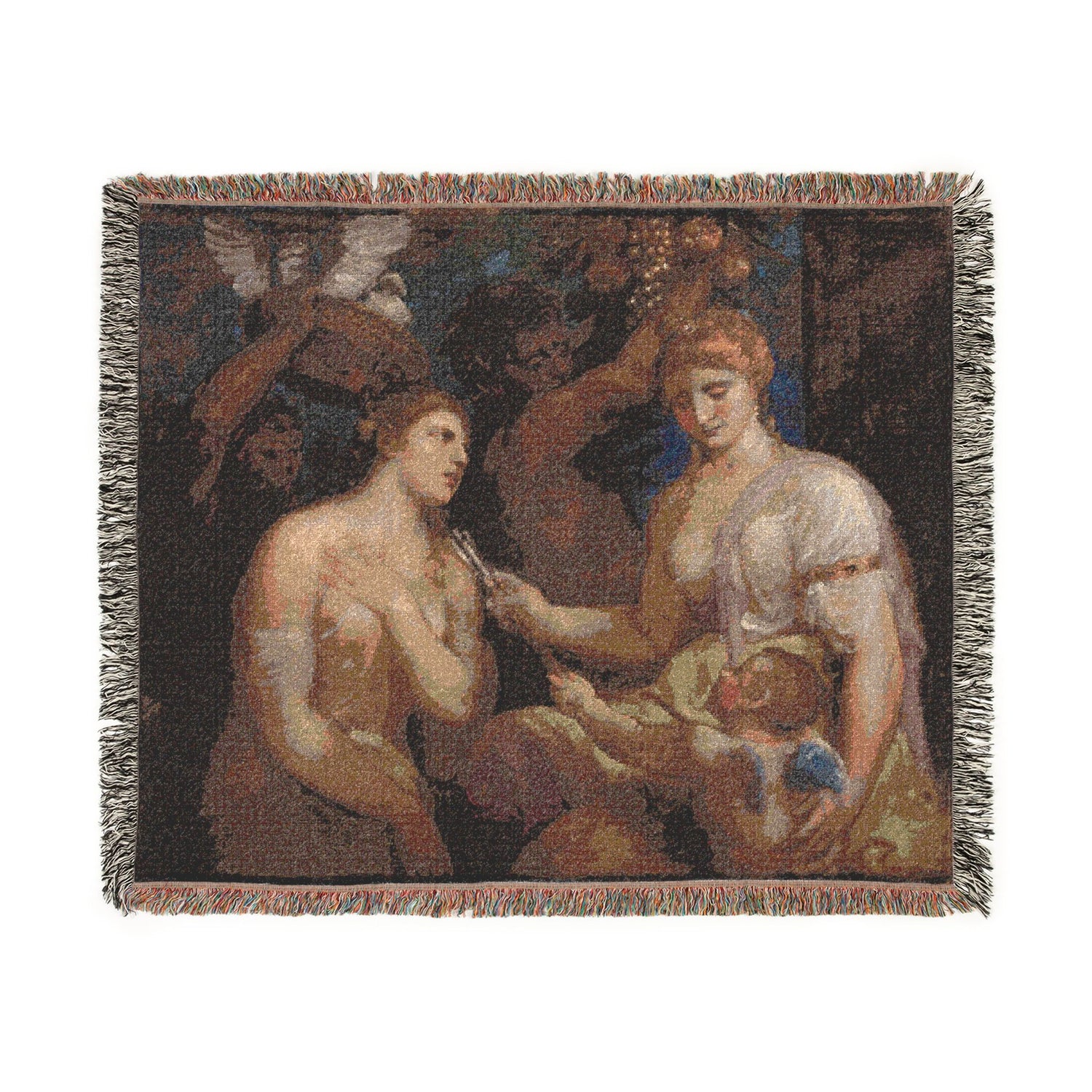 Allegory of Venus and Cupid - Titian Tapestry Blanket