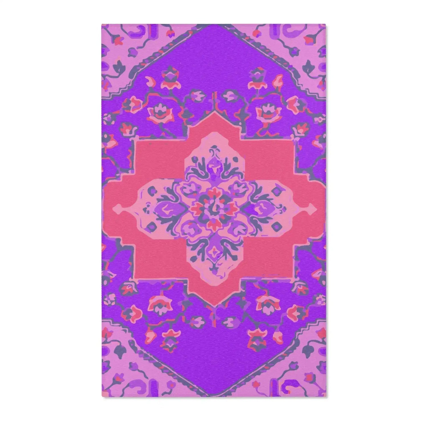 Electric Peony Accent Rug